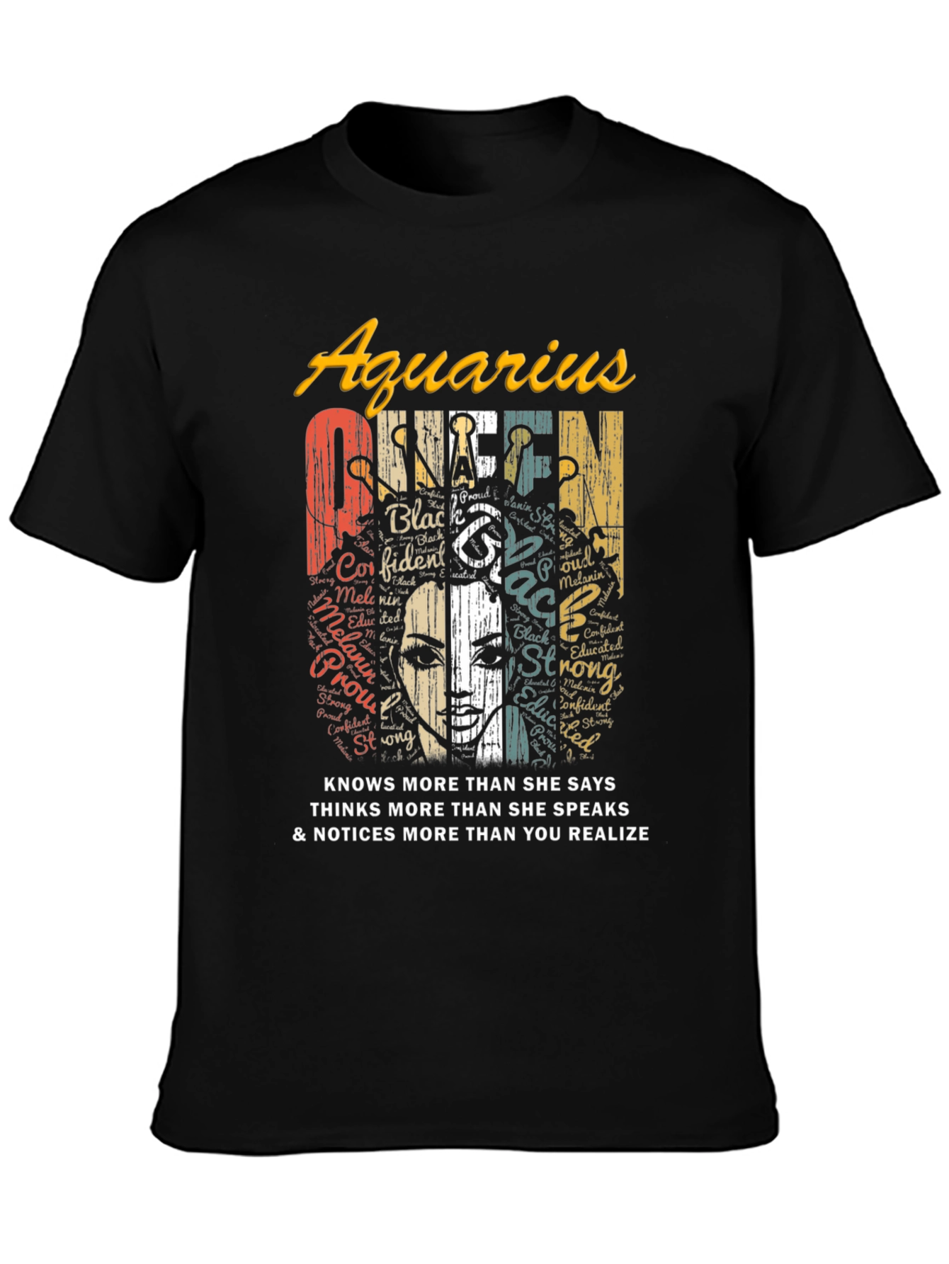 Aquarius Queen Black Pride T-Shirt