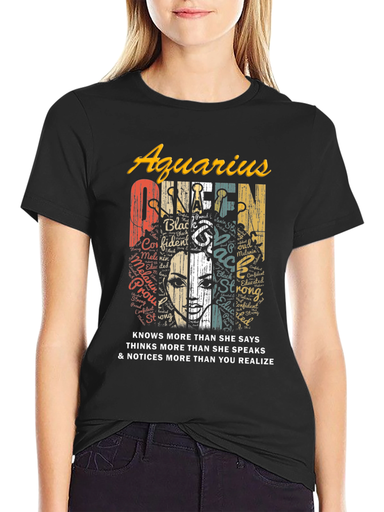 Aquarius Queen Black Pride T-Shirt