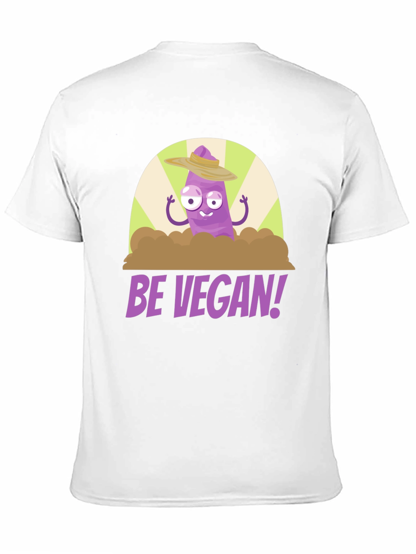 Be Vegan! Funny Purple Vegetable T-Shirt