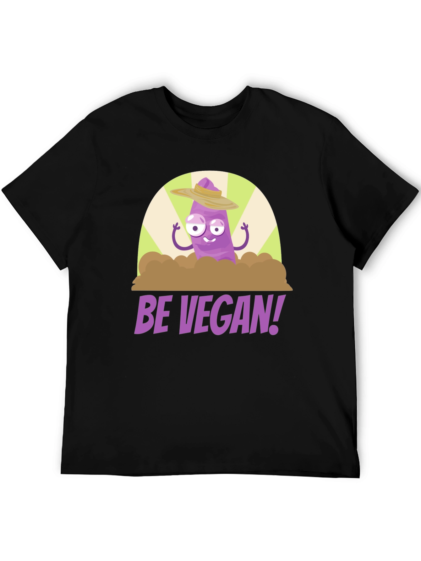 Be Vegan! Funny Purple Vegetable T-Shirt