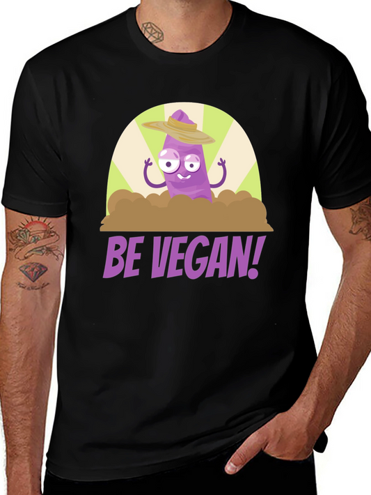 Be Vegan! Funny Purple Vegetable T-Shirt