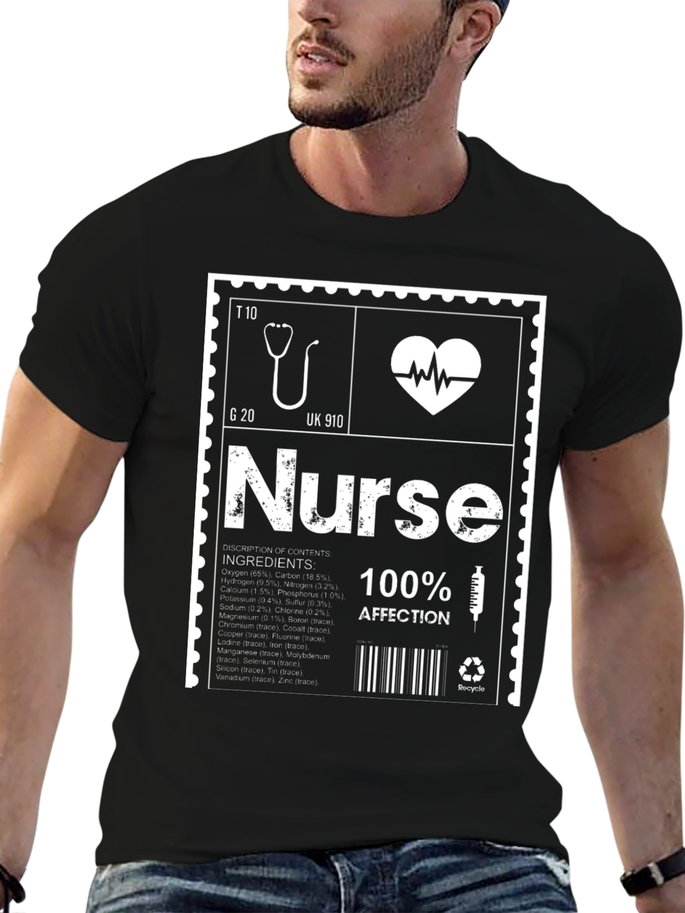 Nurse Element T-Shirt - Periodic Table Inspired Graphic Tee