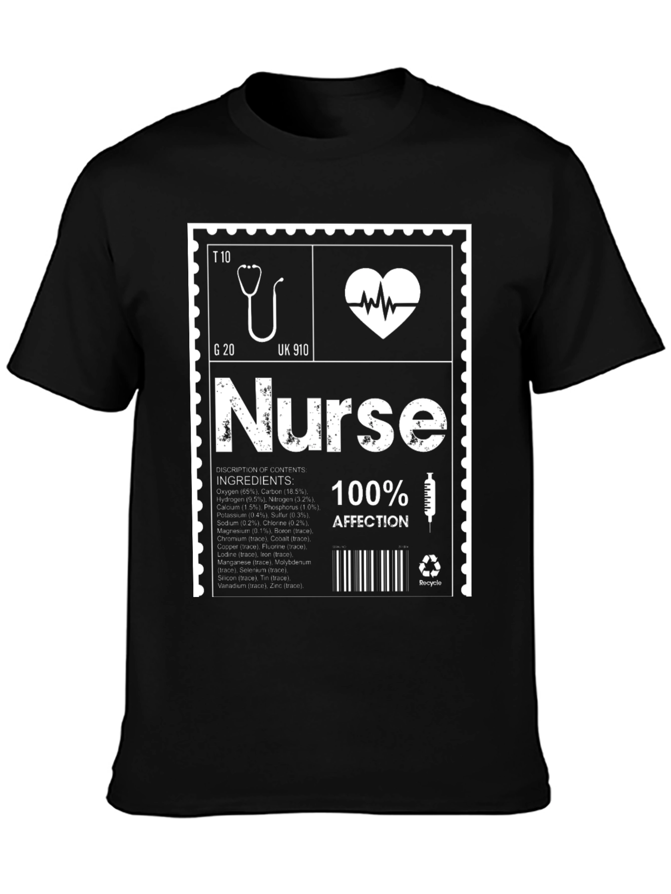 Nurse Element T-Shirt - Periodic Table Inspired Graphic Tee