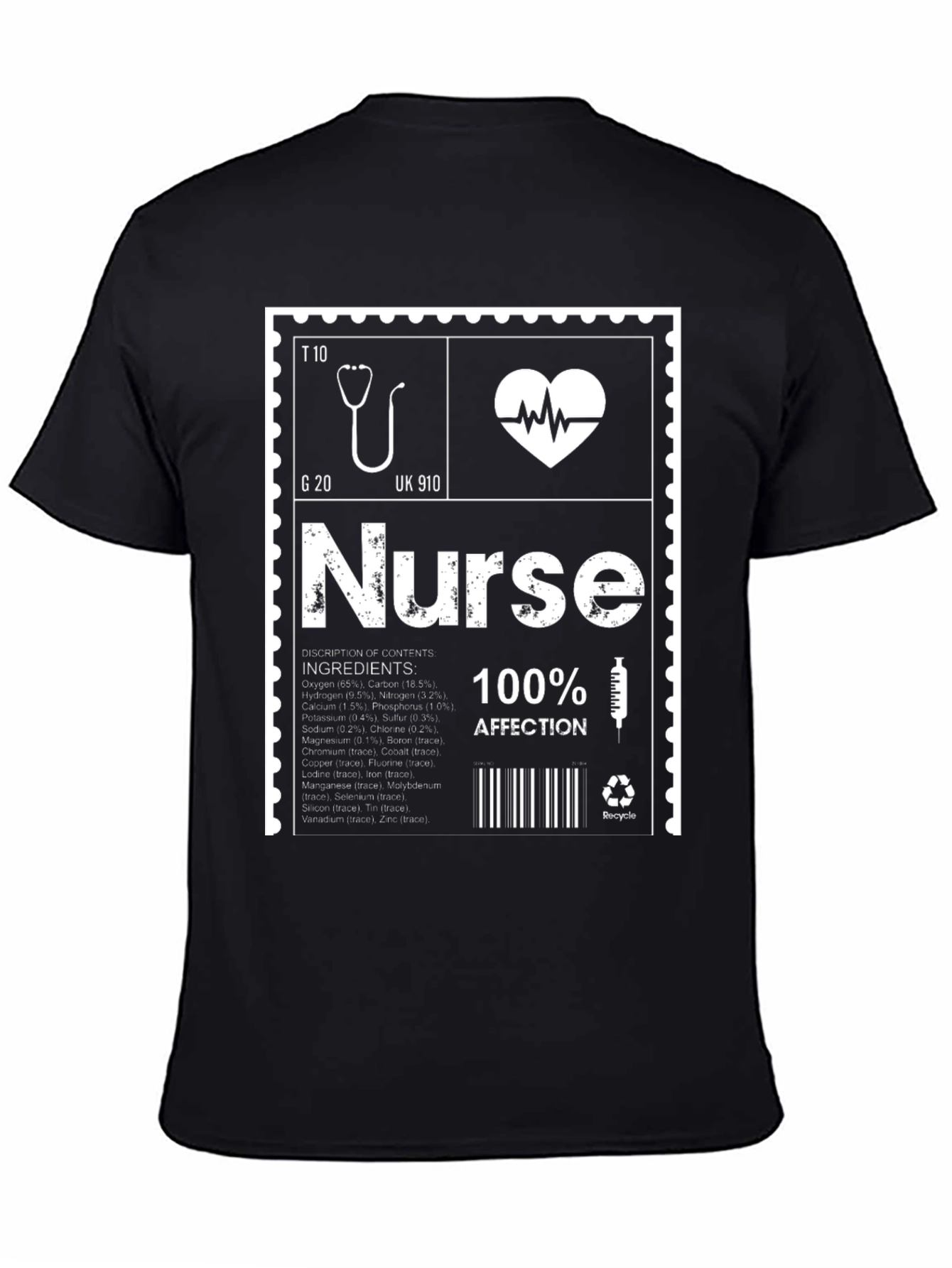 Nurse Element T-Shirt - Periodic Table Inspired Graphic Tee