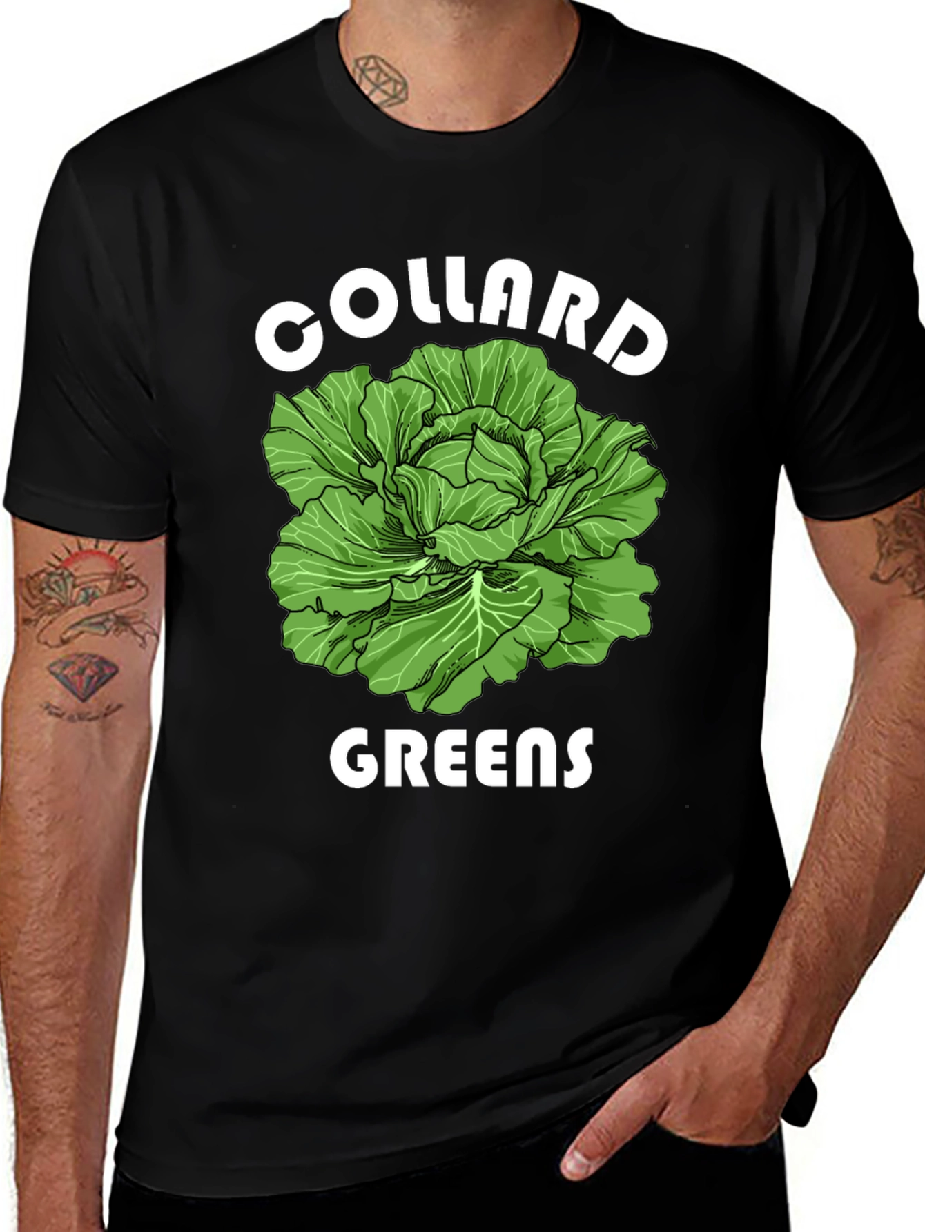 Collard Greens Graphic T-Shirt - Fresh Vegetable Tee