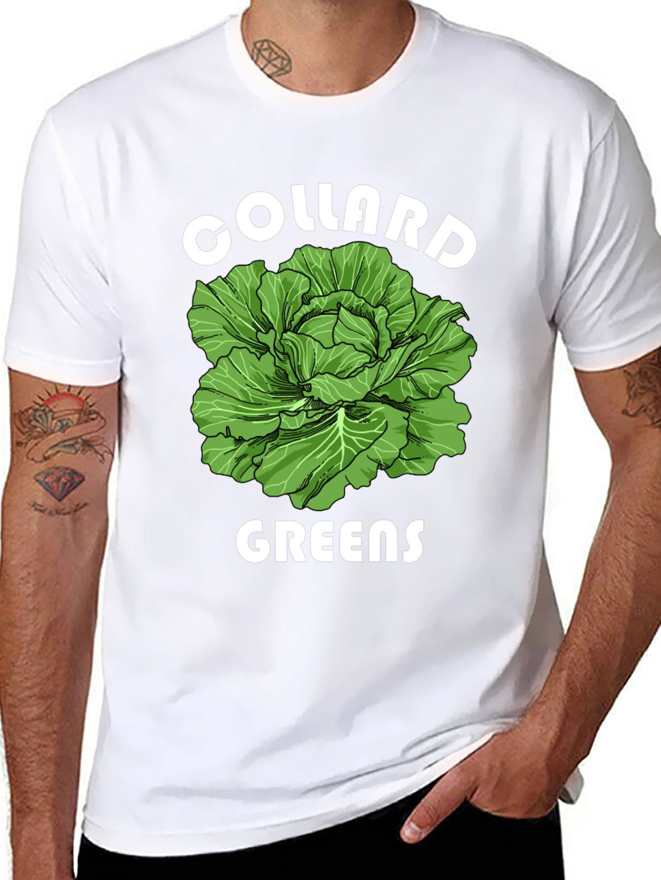 Collard Greens Graphic T-Shirt - Fresh Vegetable Tee
