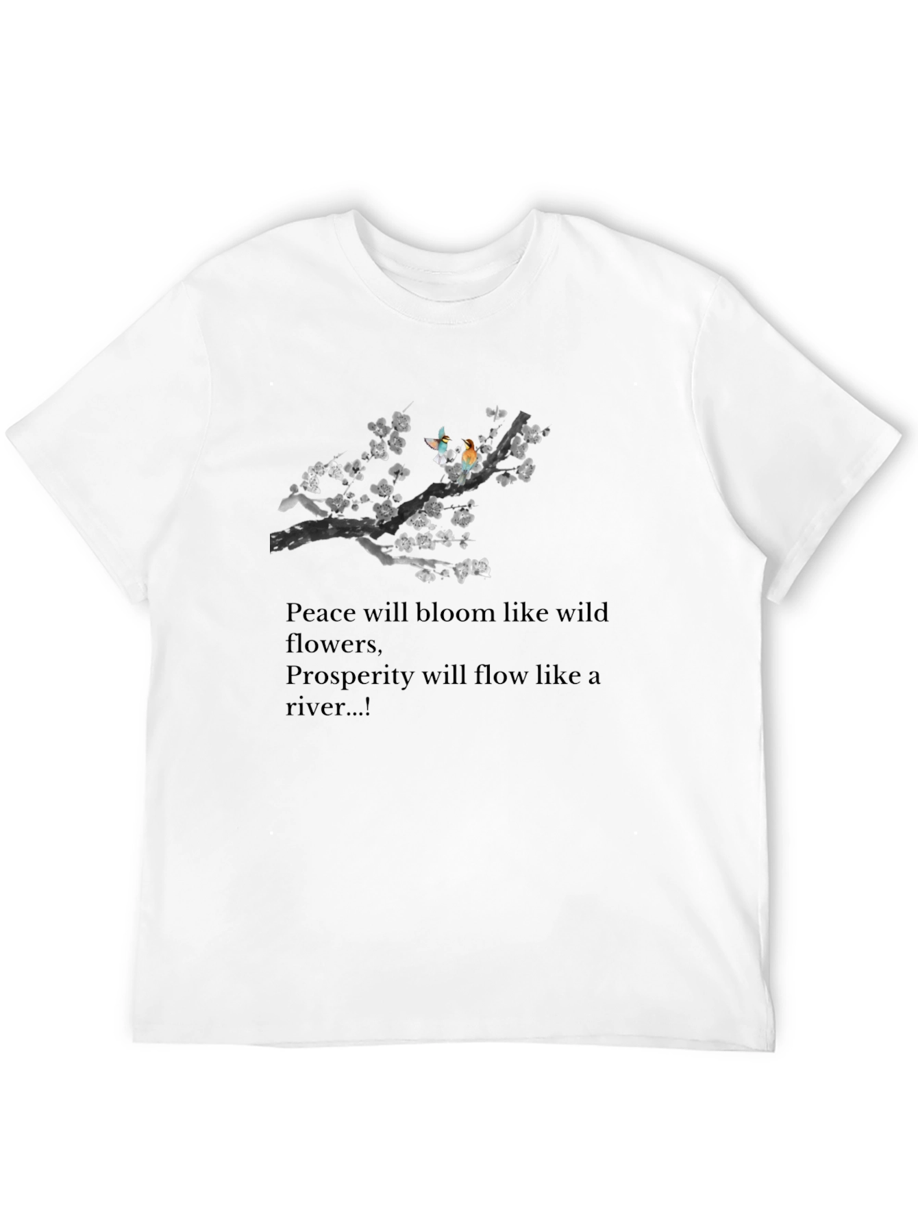 Peace and Prosperity Black Graphic Tee