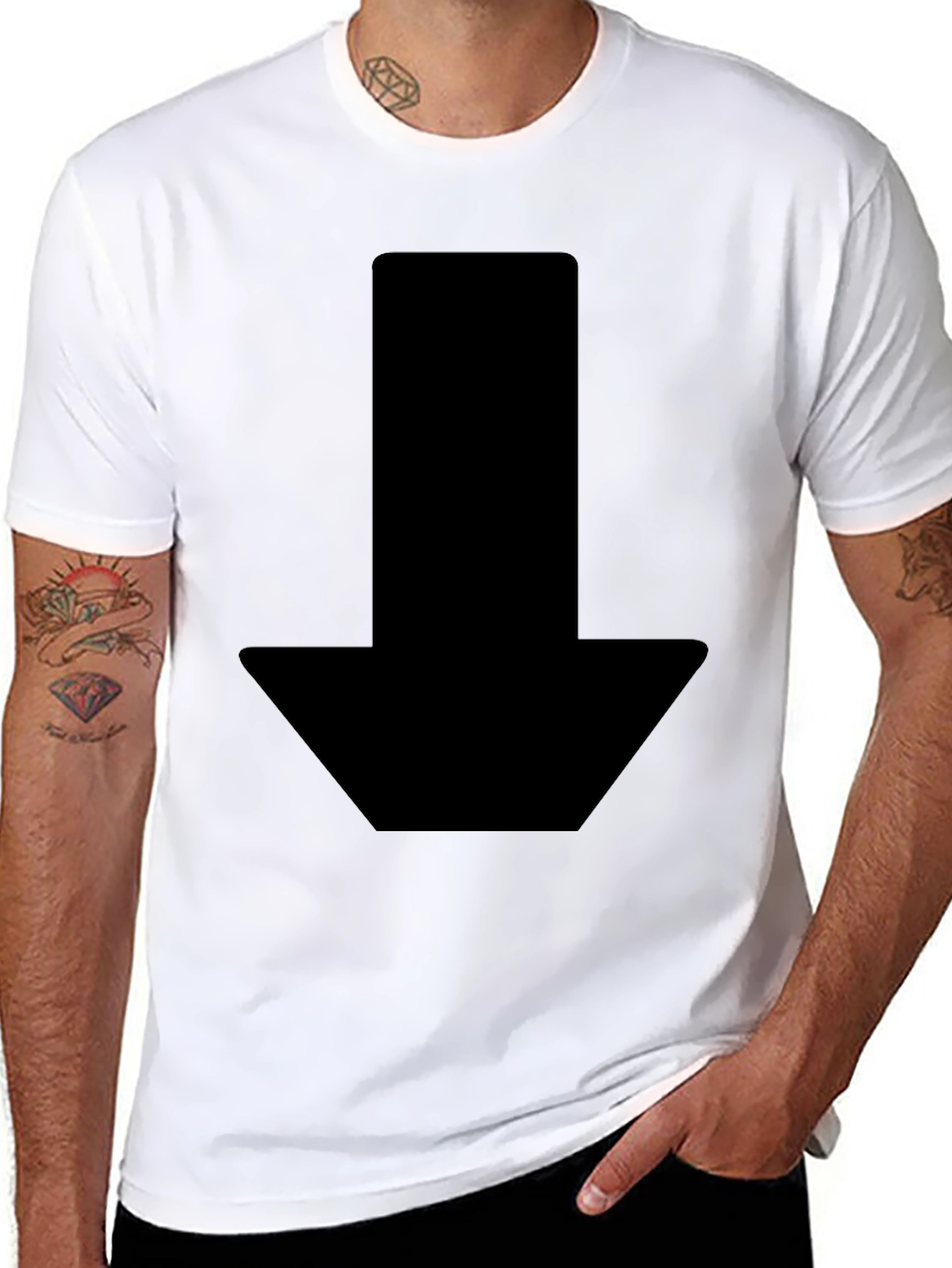 Black Arrow Graphic Tee - Stylish & Modern Design
