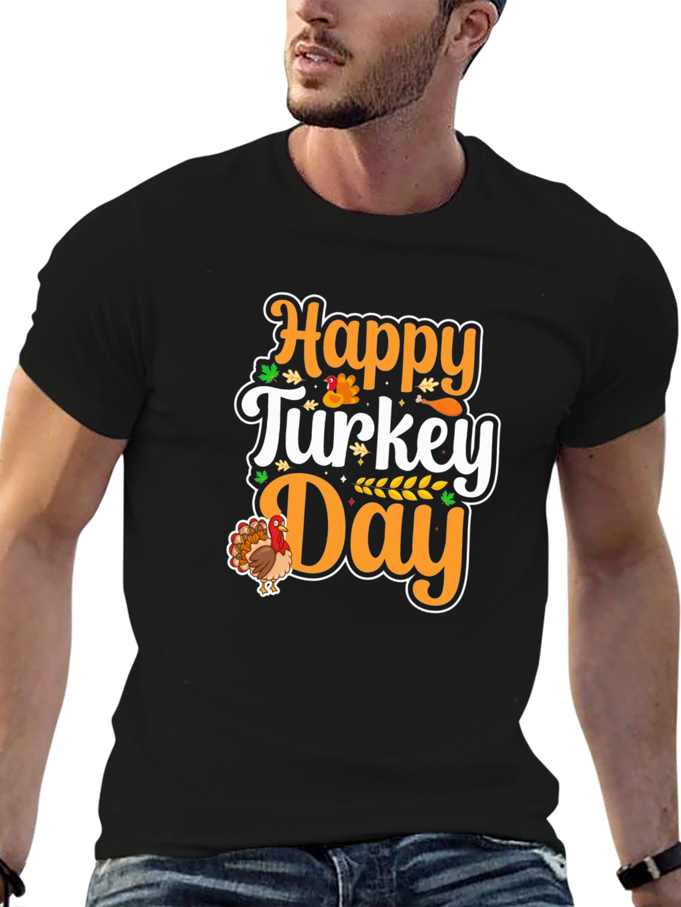 Happy Turkey Day T-Shirt - Festive Fall Apparel