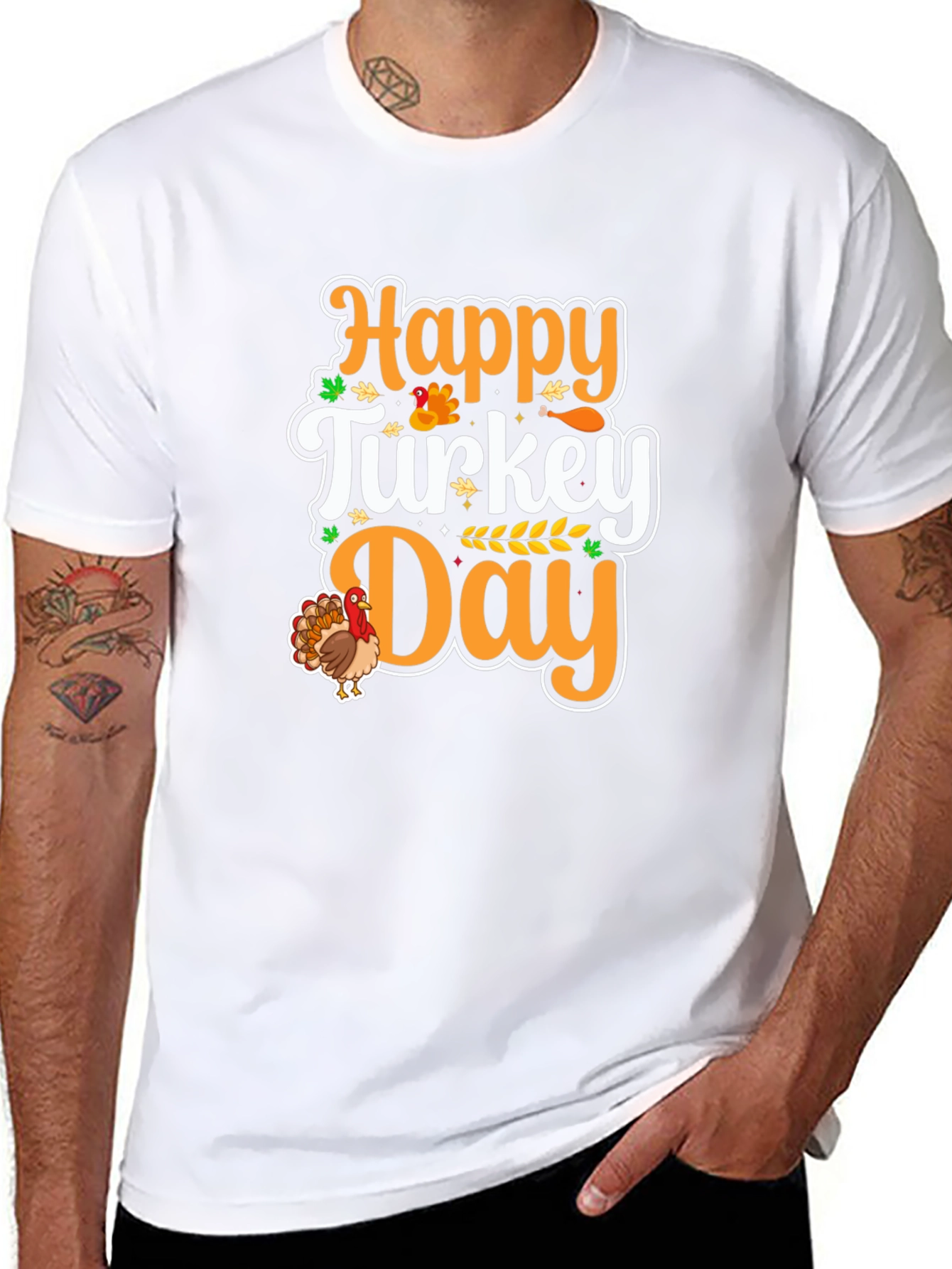 Happy Turkey Day T-Shirt - Festive Fall Apparel