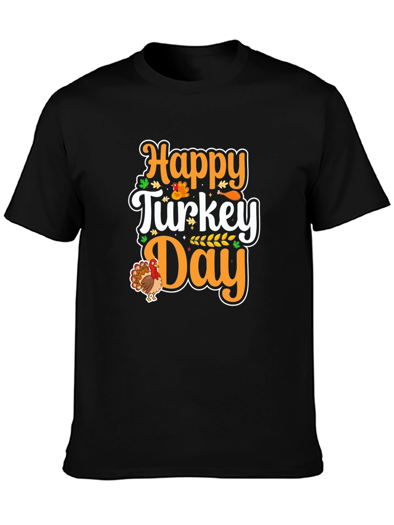 Happy Turkey Day T-Shirt - Festive Fall Apparel