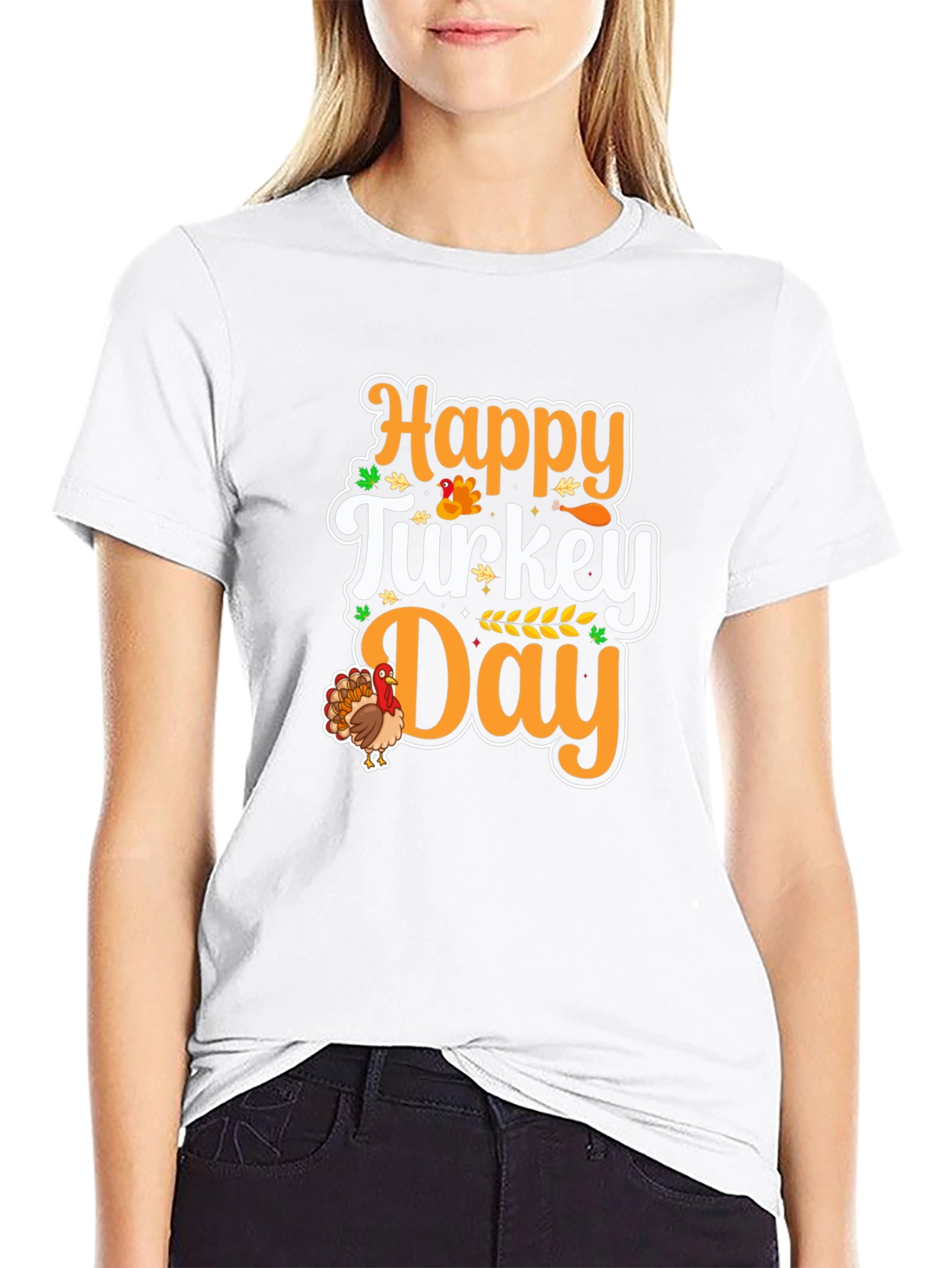 Happy Turkey Day T-Shirt - Festive Fall Apparel