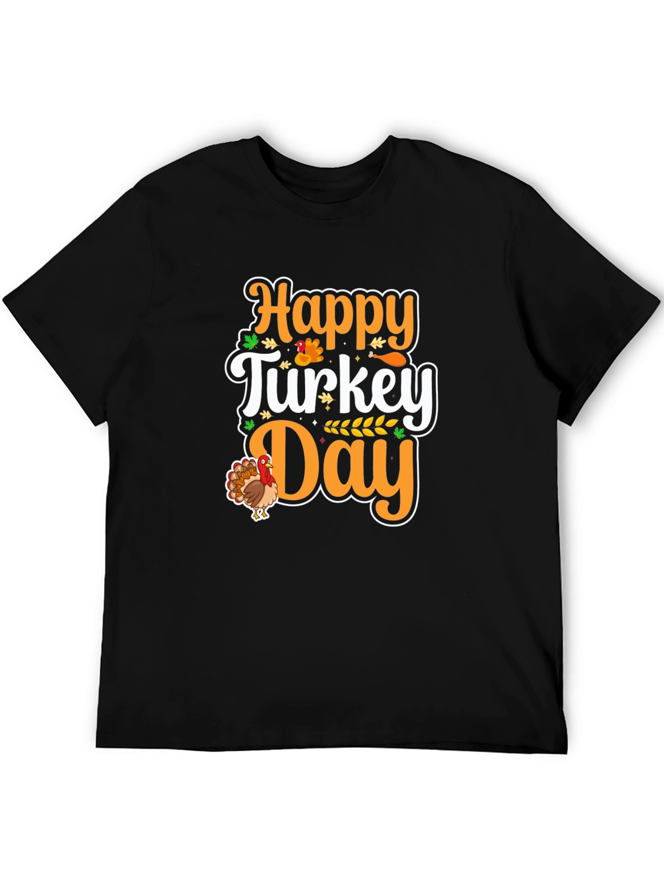 Happy Turkey Day T-Shirt - Festive Fall Apparel