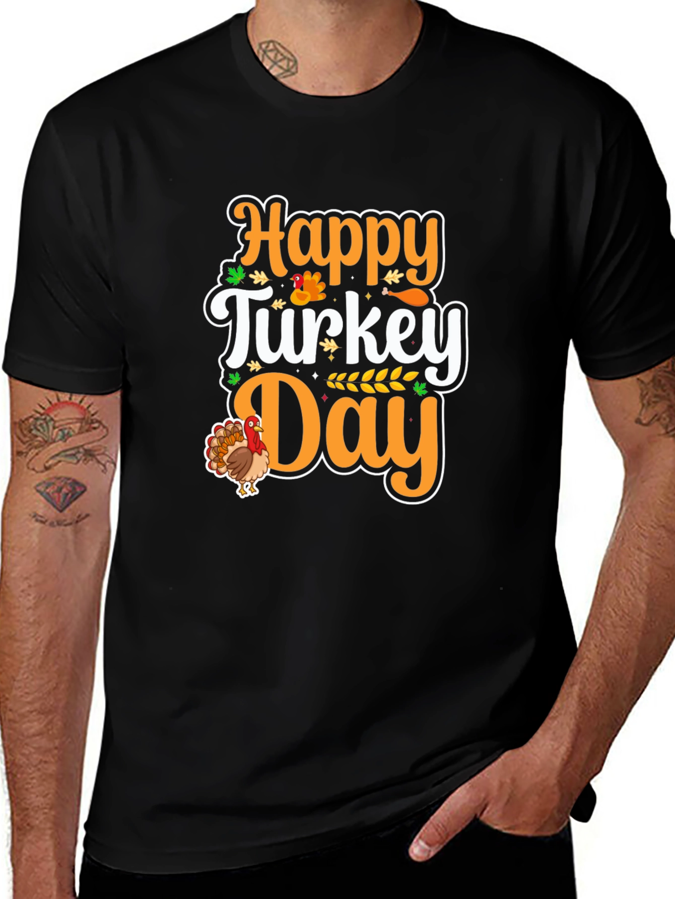 Happy Turkey Day T-Shirt - Festive Fall Apparel