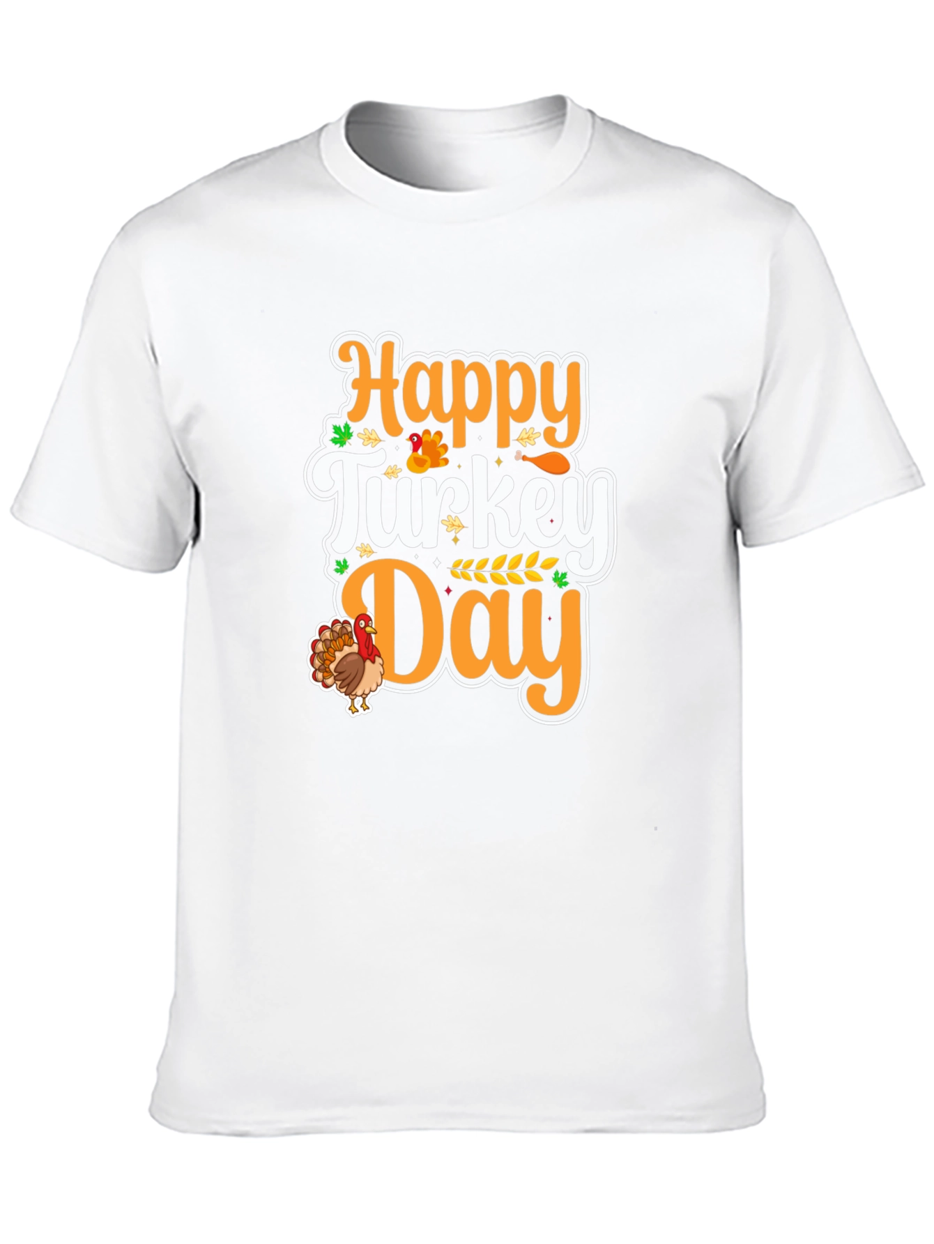 Happy Turkey Day T-Shirt - Festive Fall Apparel