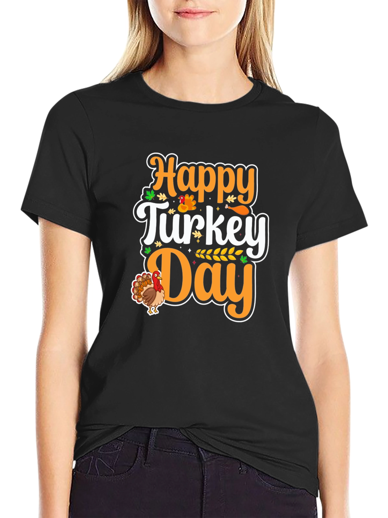 Happy Turkey Day T-Shirt - Festive Fall Apparel