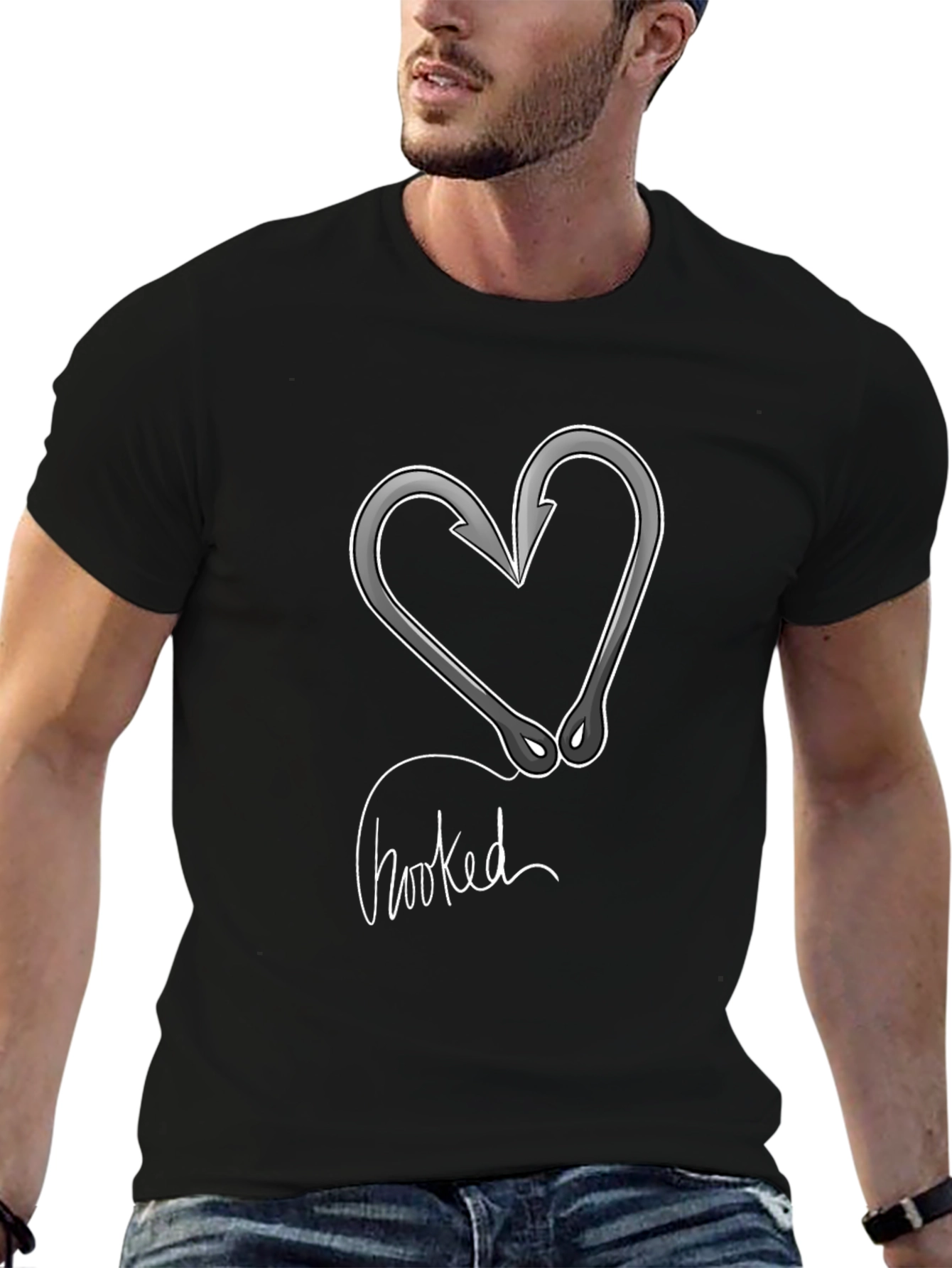 Hooked Heart Fishing T-Shirt