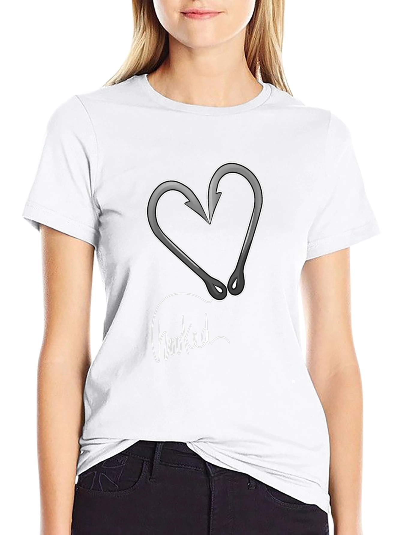 Hooked Heart Fishing T-Shirt