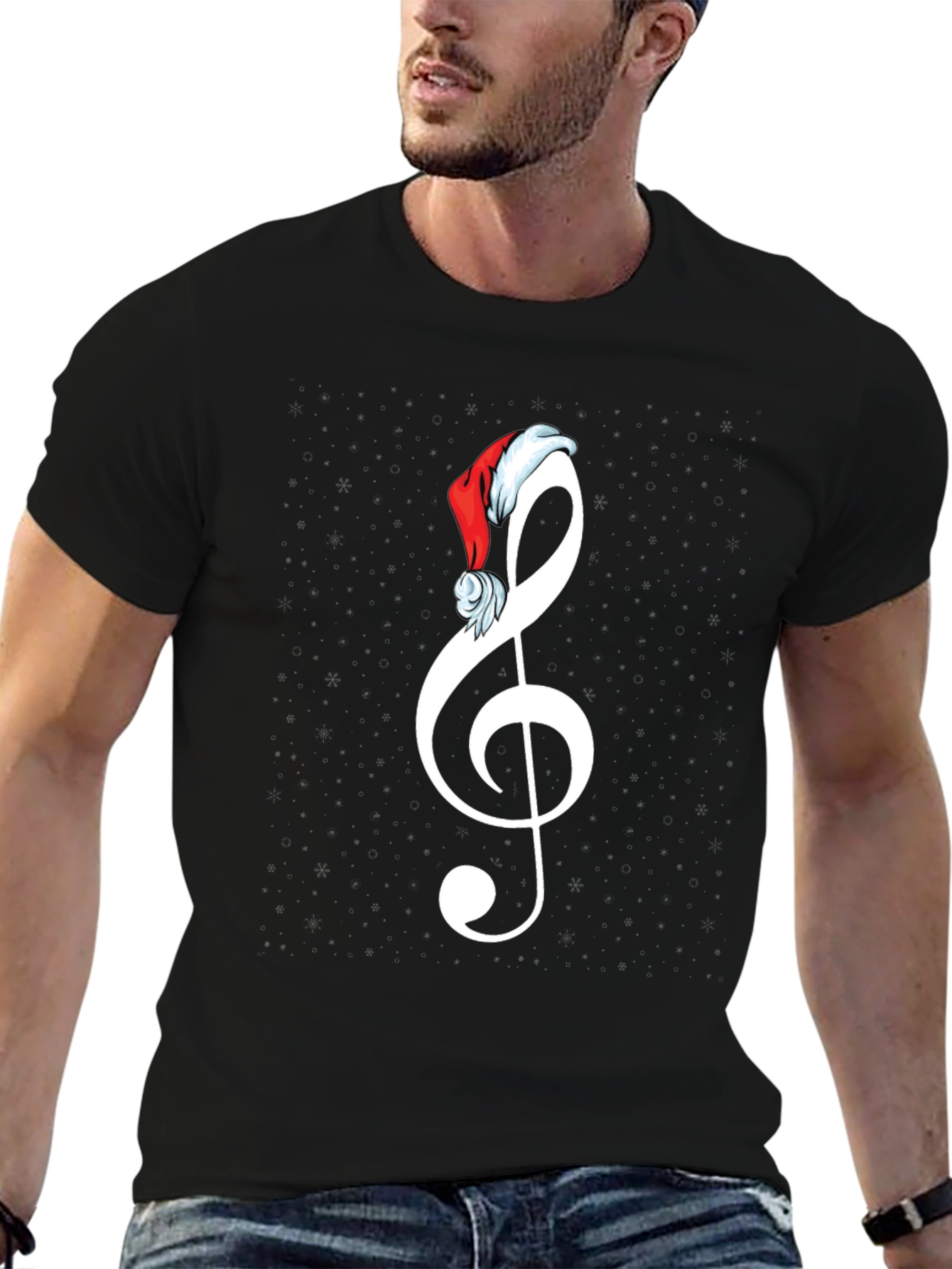 Festive Treble Clef Christmas T-Shirt