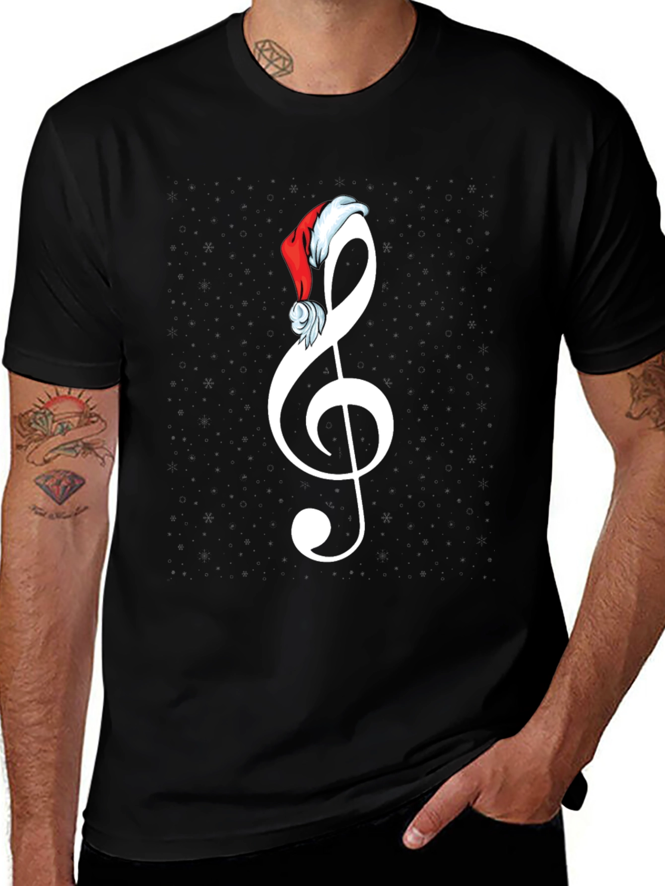 Festive Treble Clef Christmas T-Shirt
