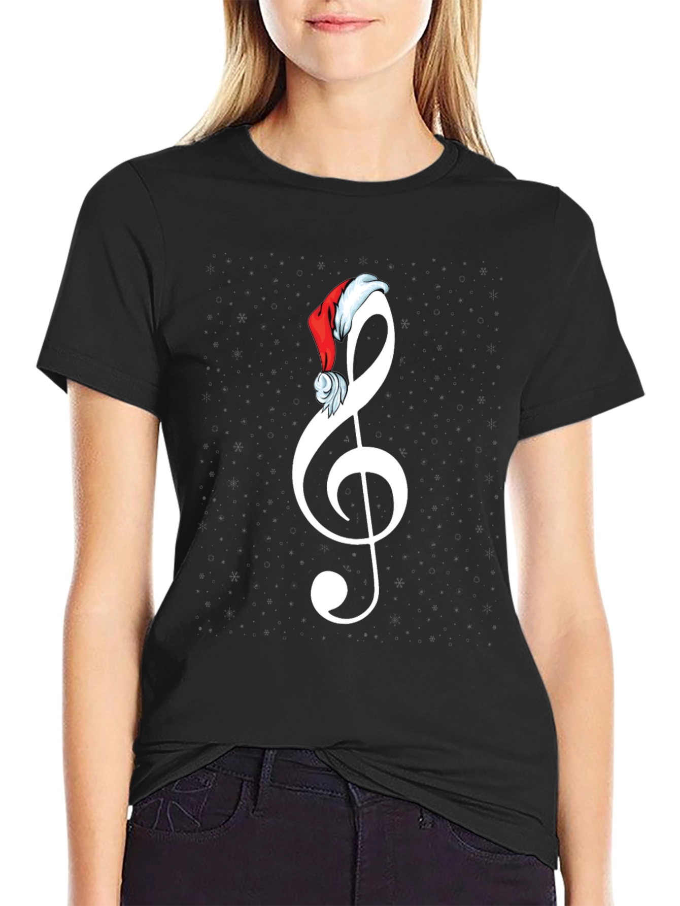 Festive Treble Clef Christmas T-Shirt