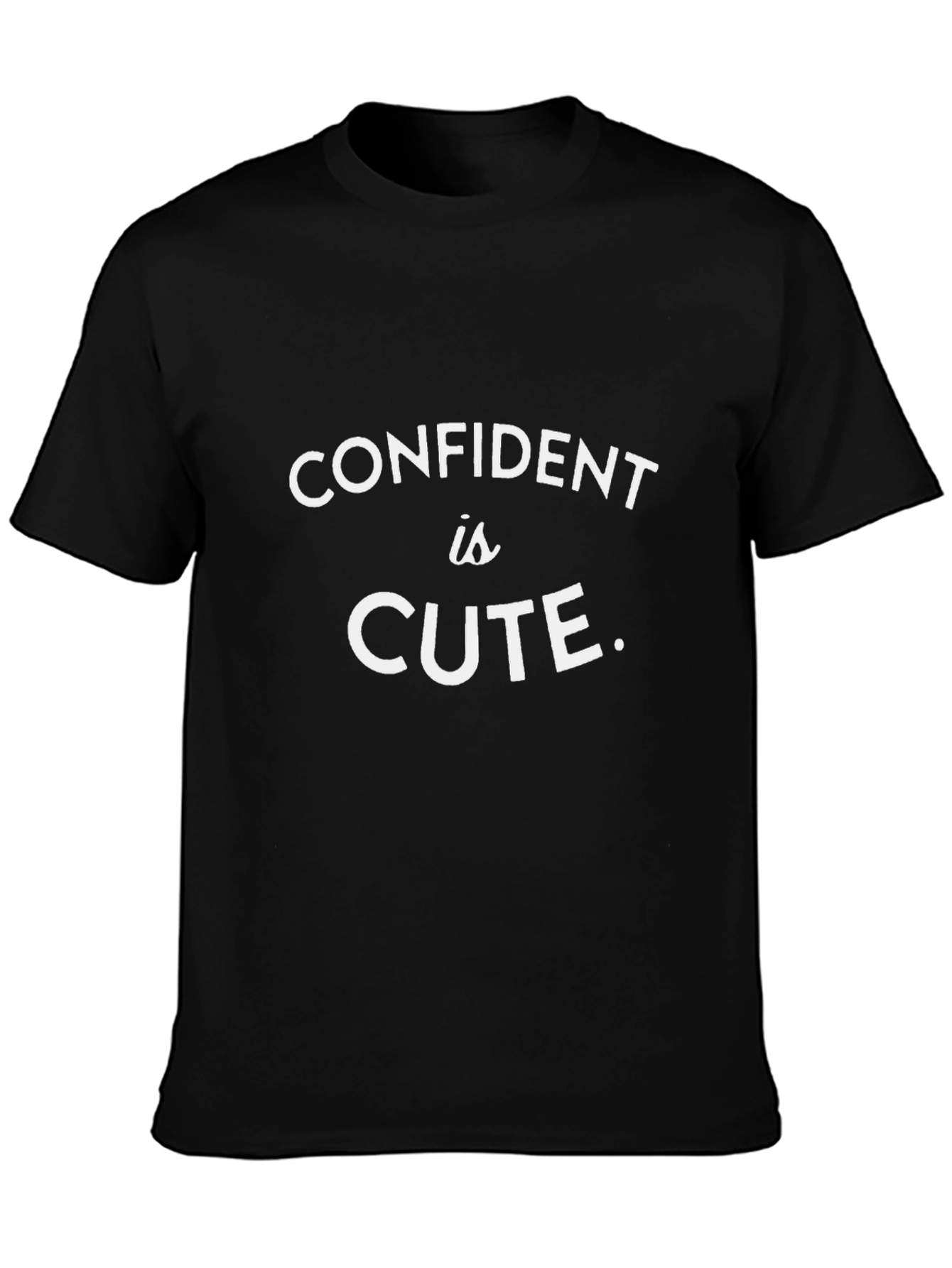 Confident is Cute Black Graphic Tee