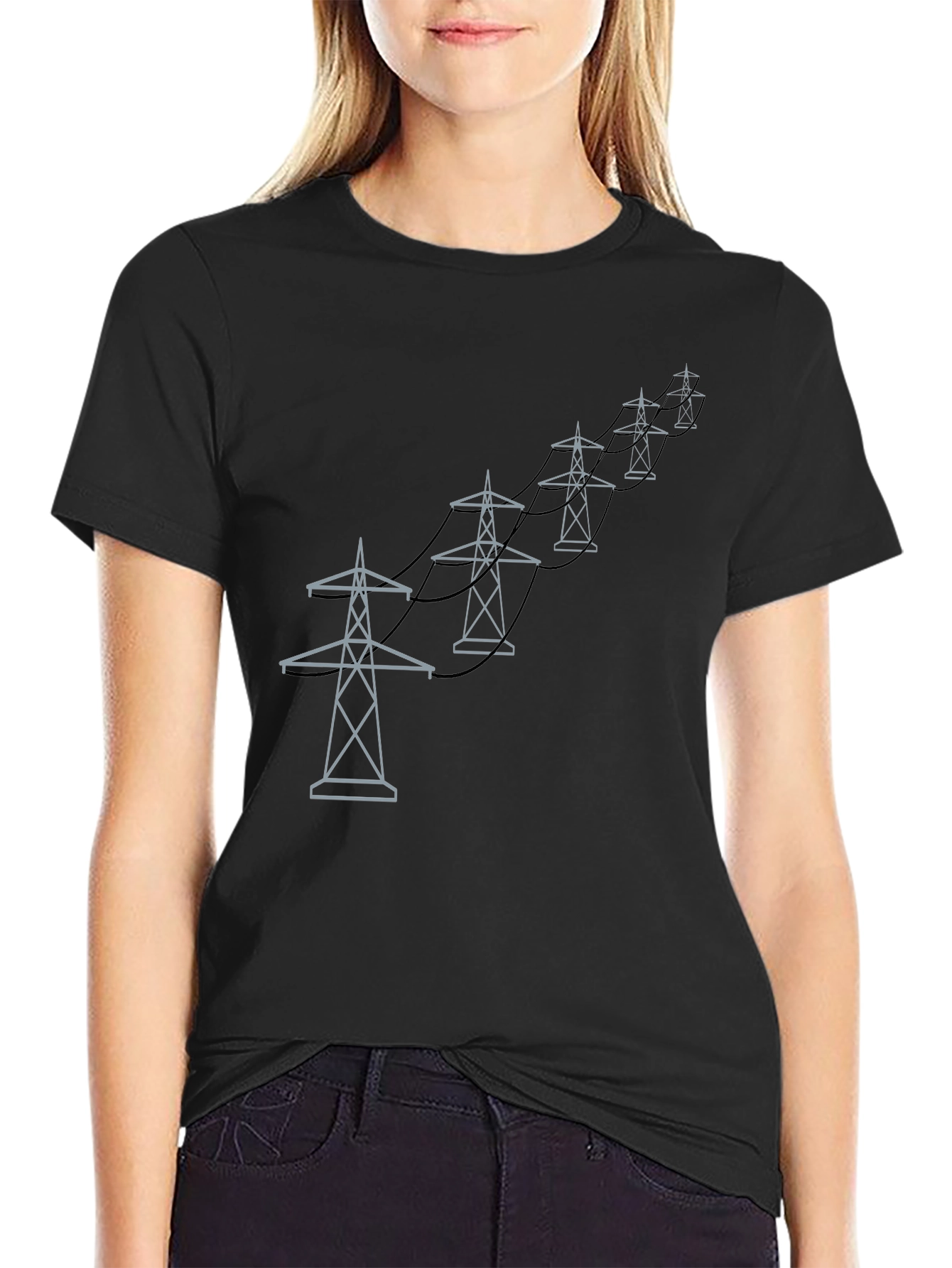 Power Line Tower Graphic Tee