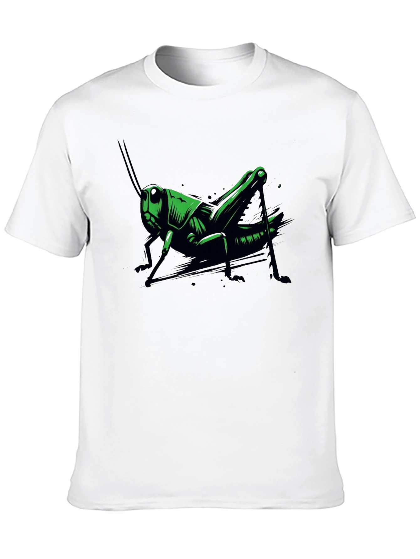 Grasshopper Graphic Tee - Cool Insect Design