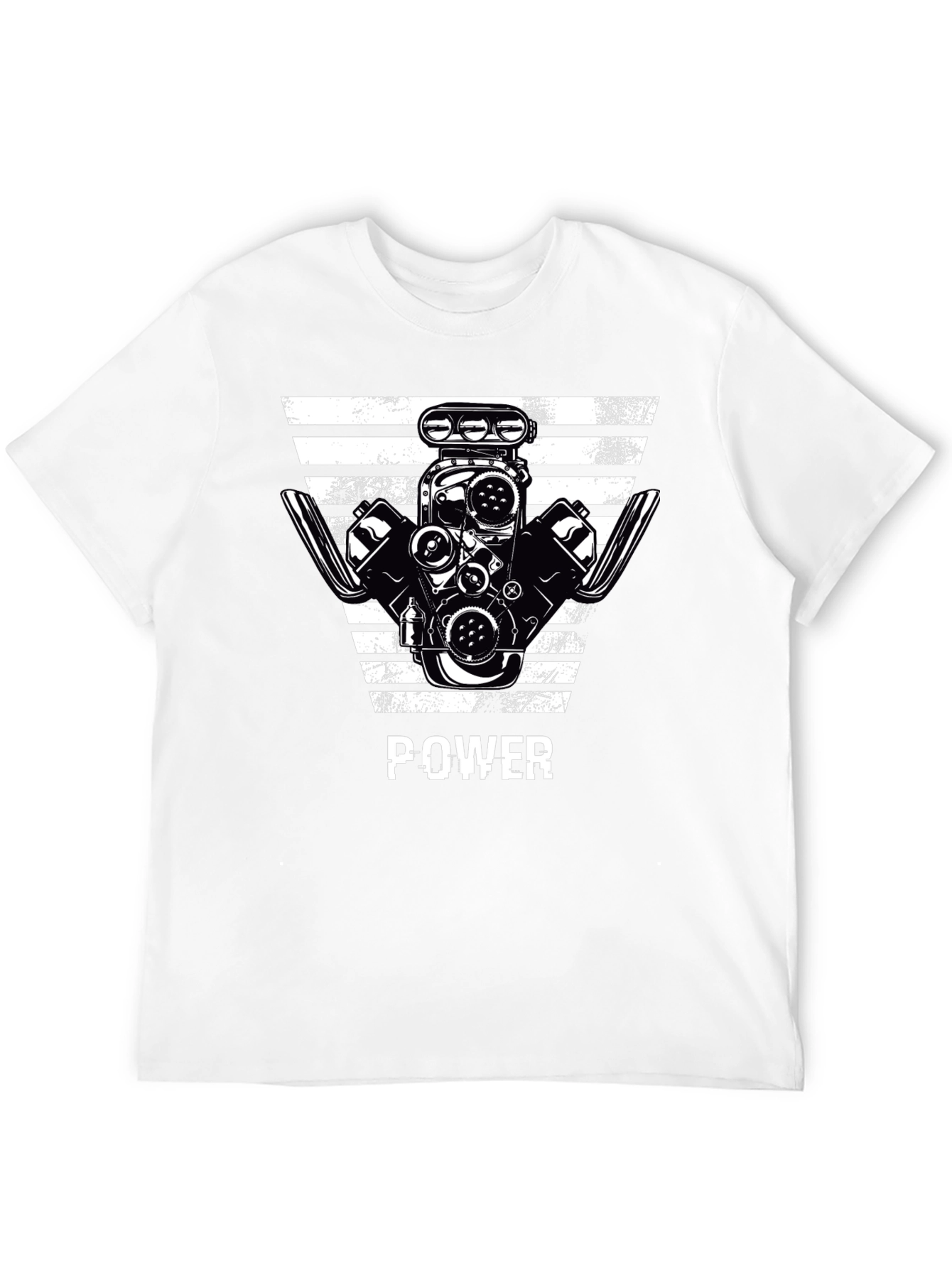 Black Power Engine Graphic T-Shirt