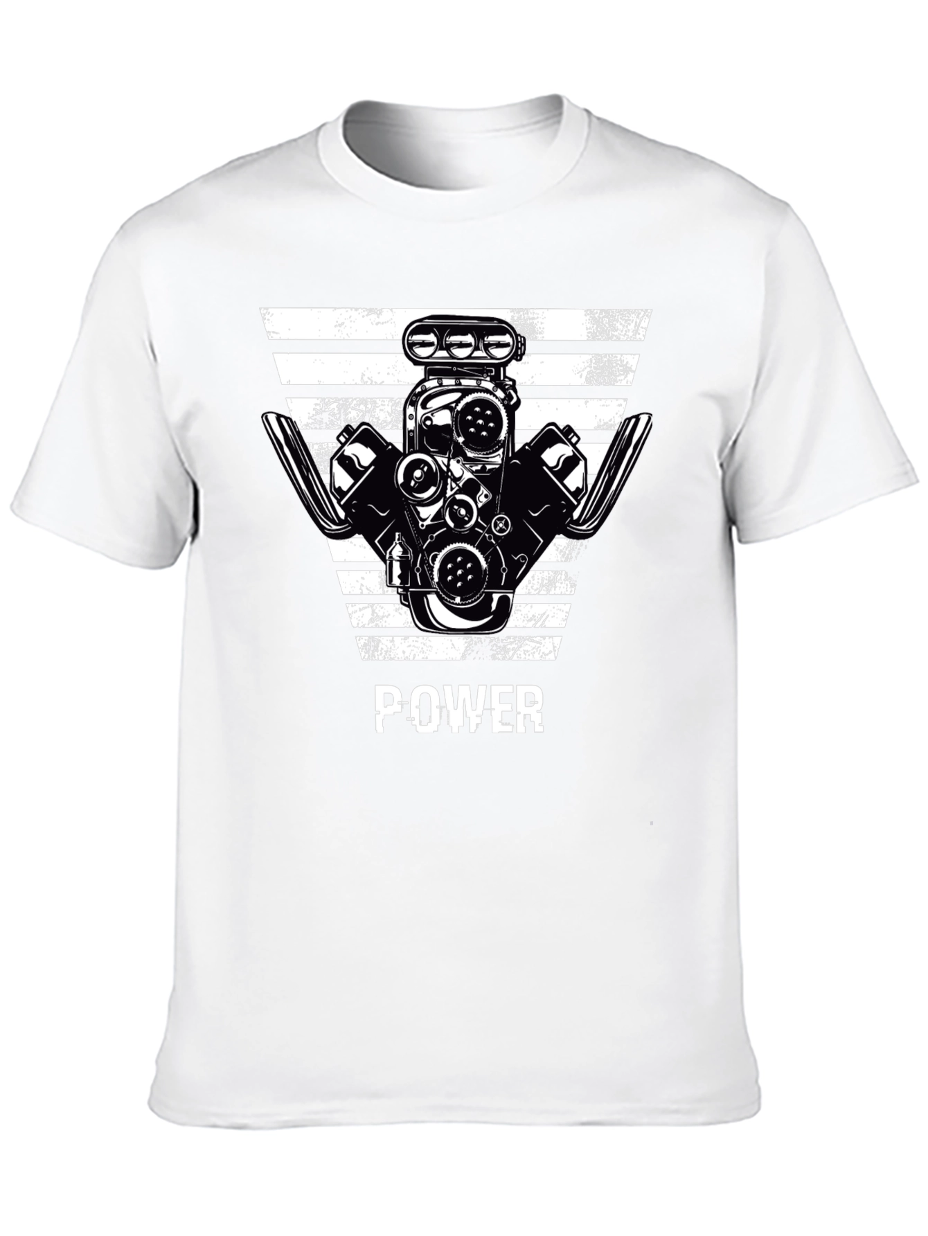 Black Power Engine Graphic T-Shirt