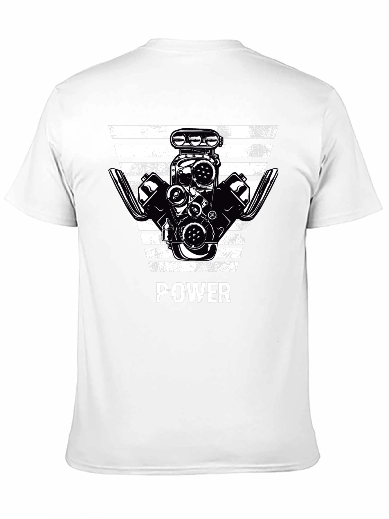 Black Power Engine Graphic T-Shirt