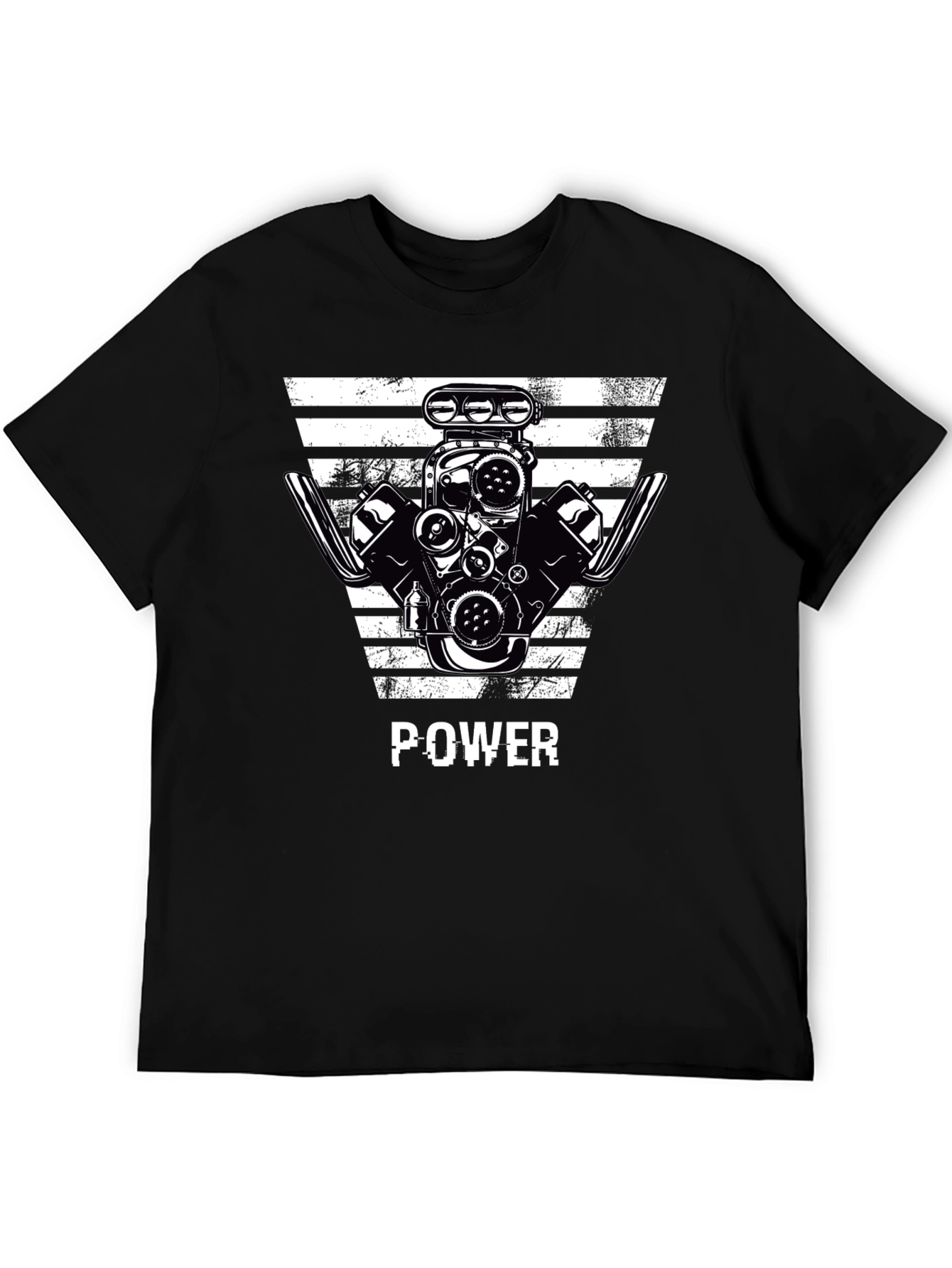 Black Power Engine Graphic T-Shirt