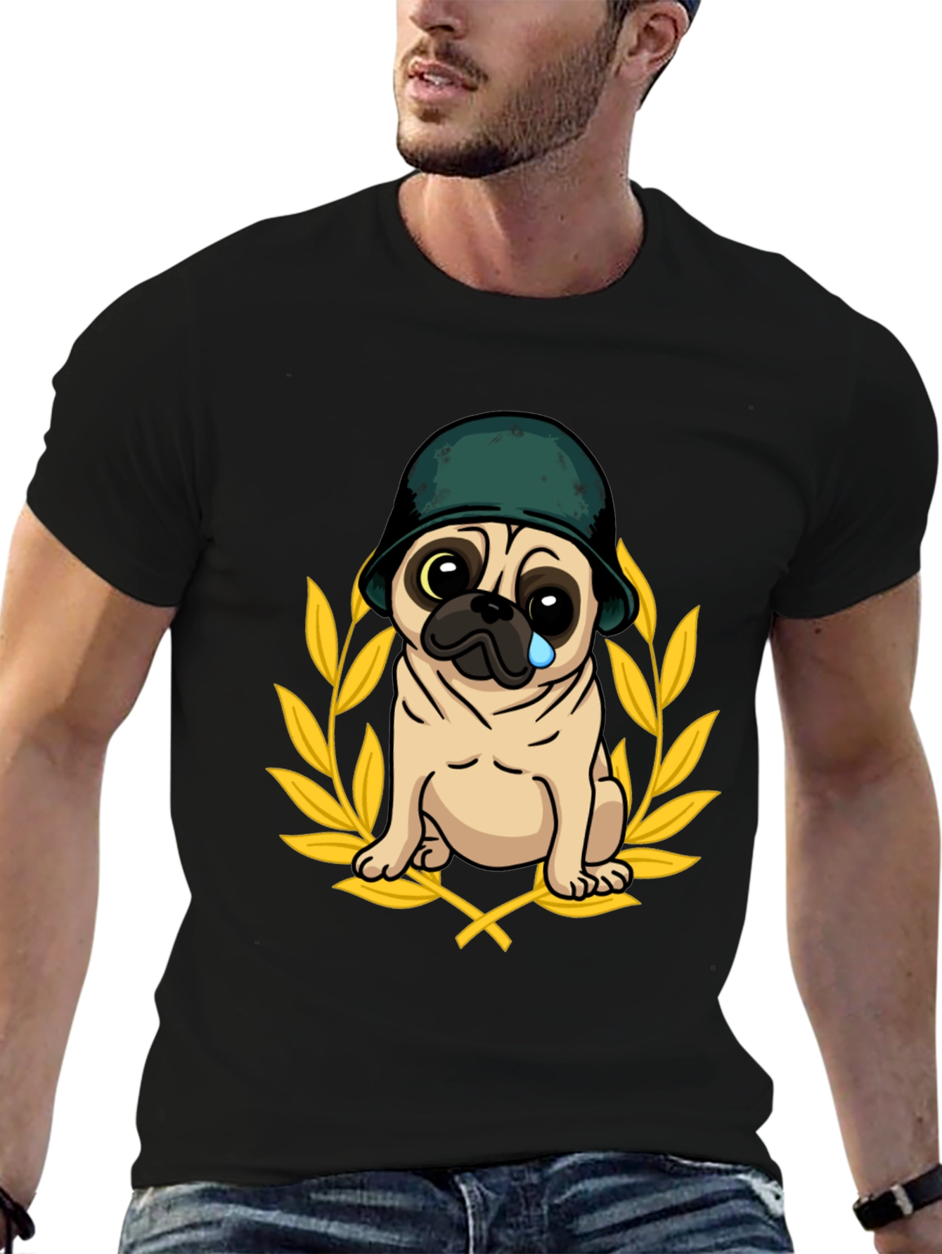 Pug Soldier T-Shirt - Funny Dog Tee