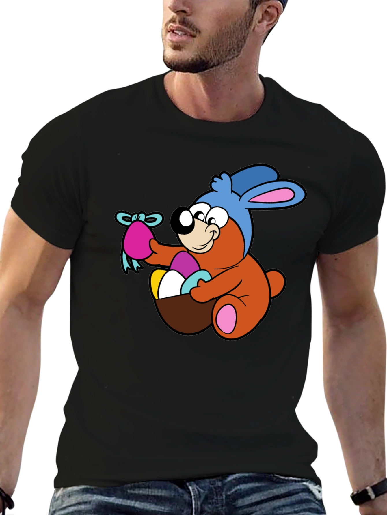 Easter Bear T-Shirt - Fun Cartoon Design