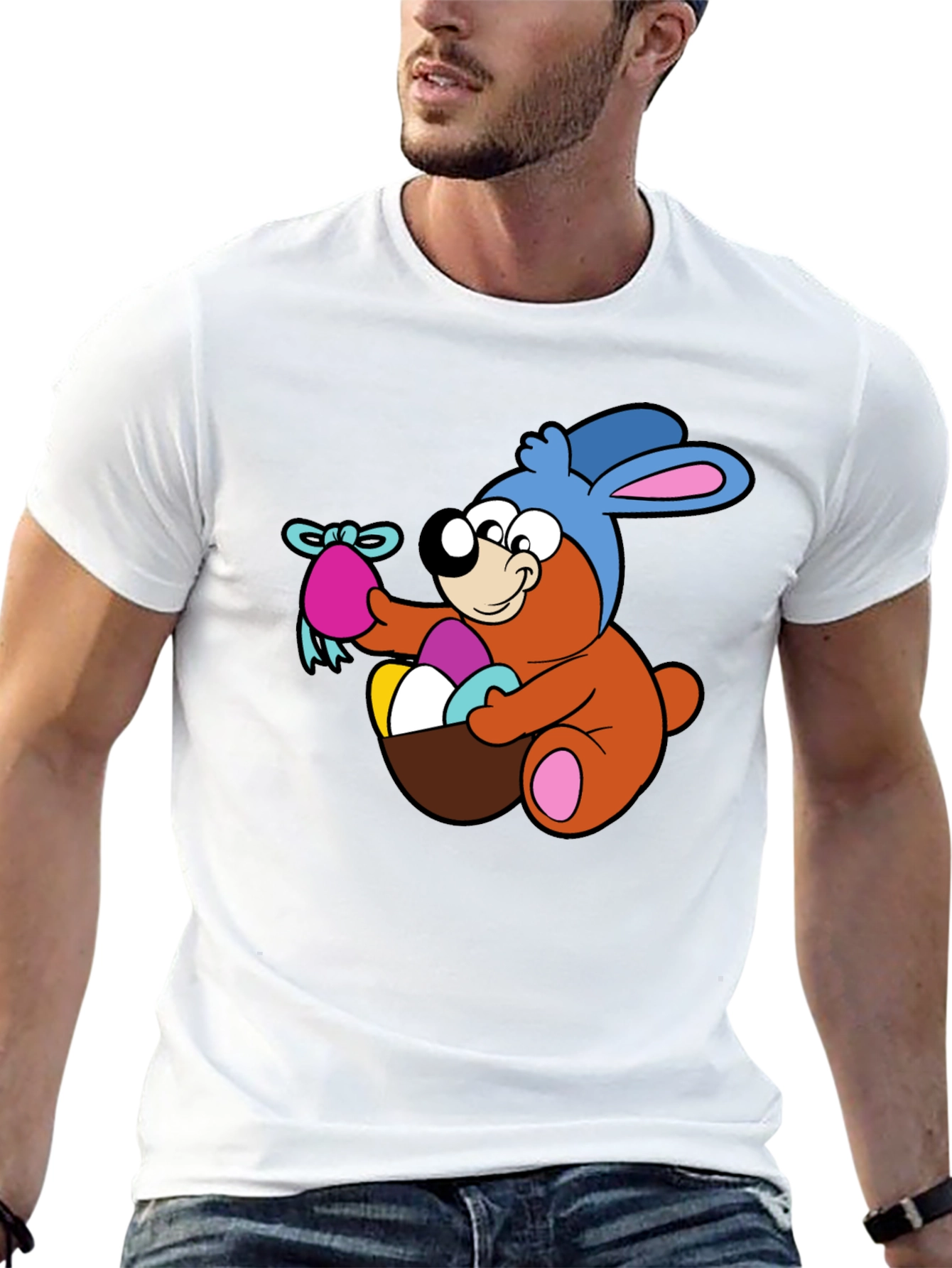 Easter Bear T-Shirt - Fun Cartoon Design