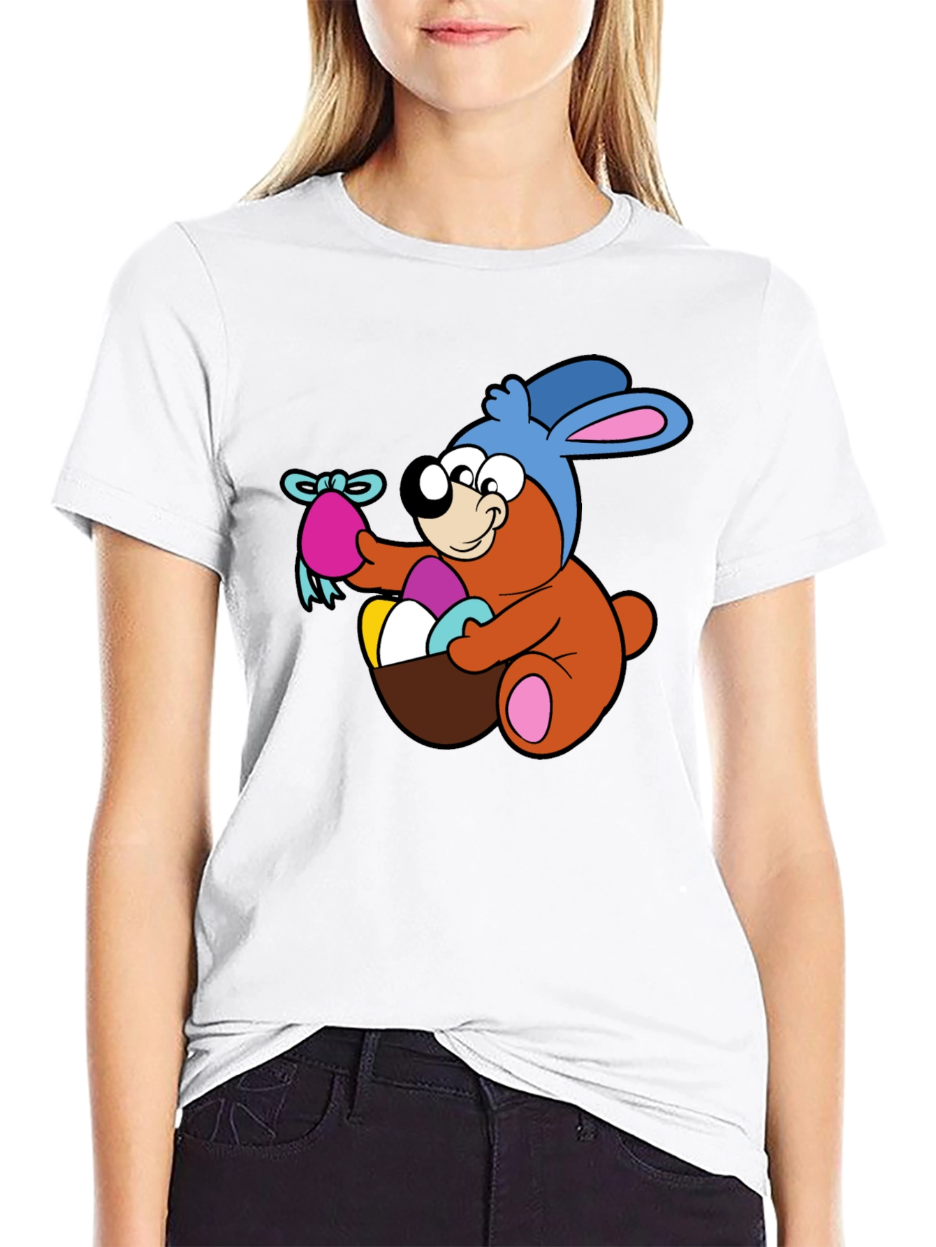 Easter Bear T-Shirt - Fun Cartoon Design