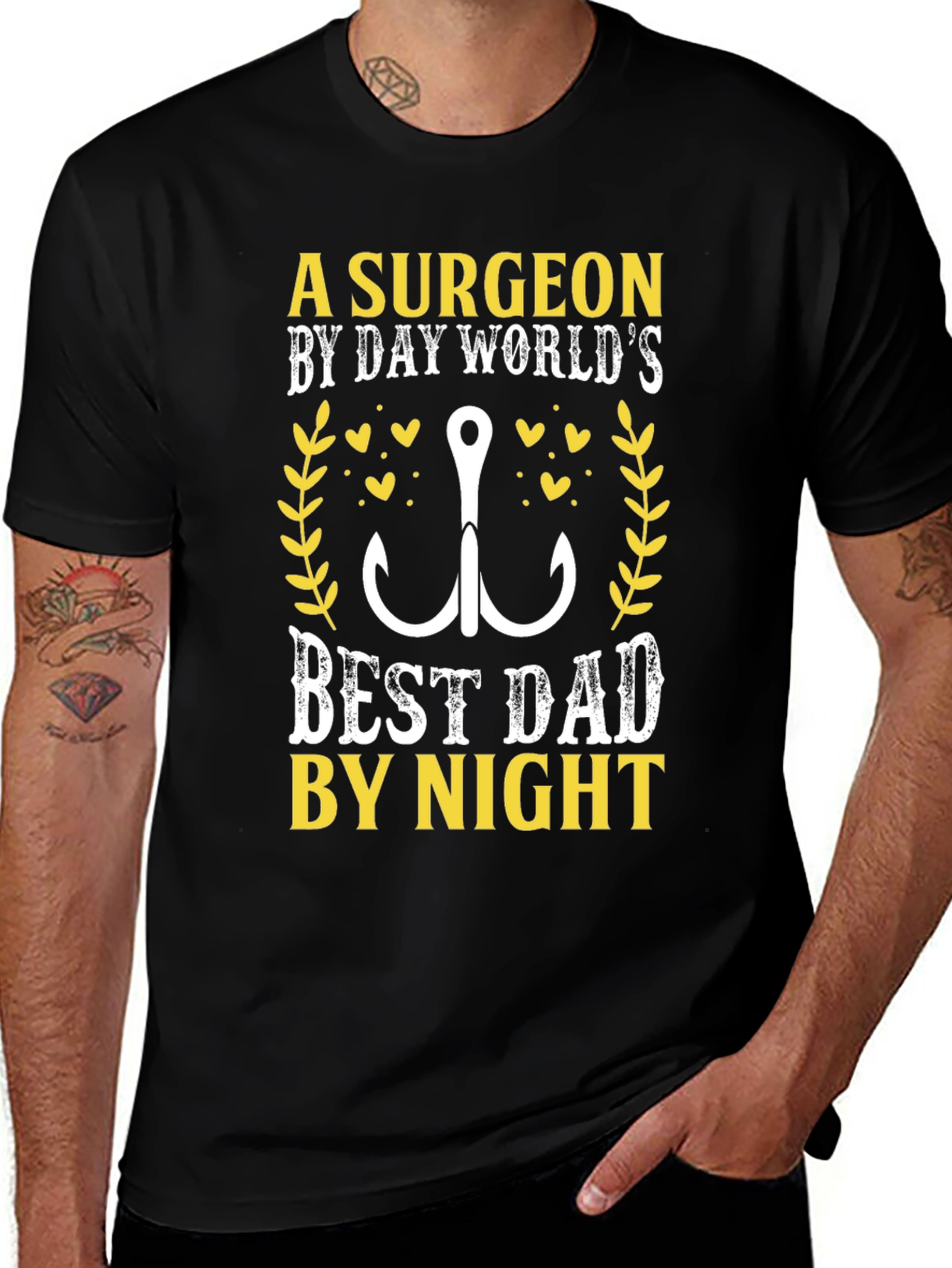 Surgeon Dad T-Shirt - Fishing Hook Graphic Novelty Tee