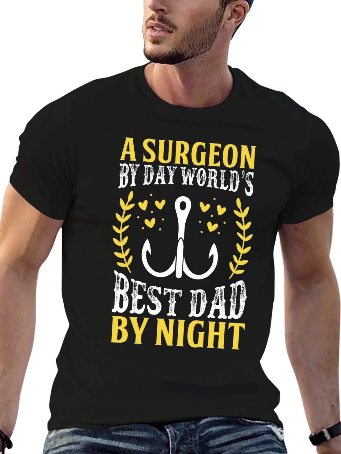 Surgeon Dad T-Shirt - Fishing Hook Graphic Novelty Tee