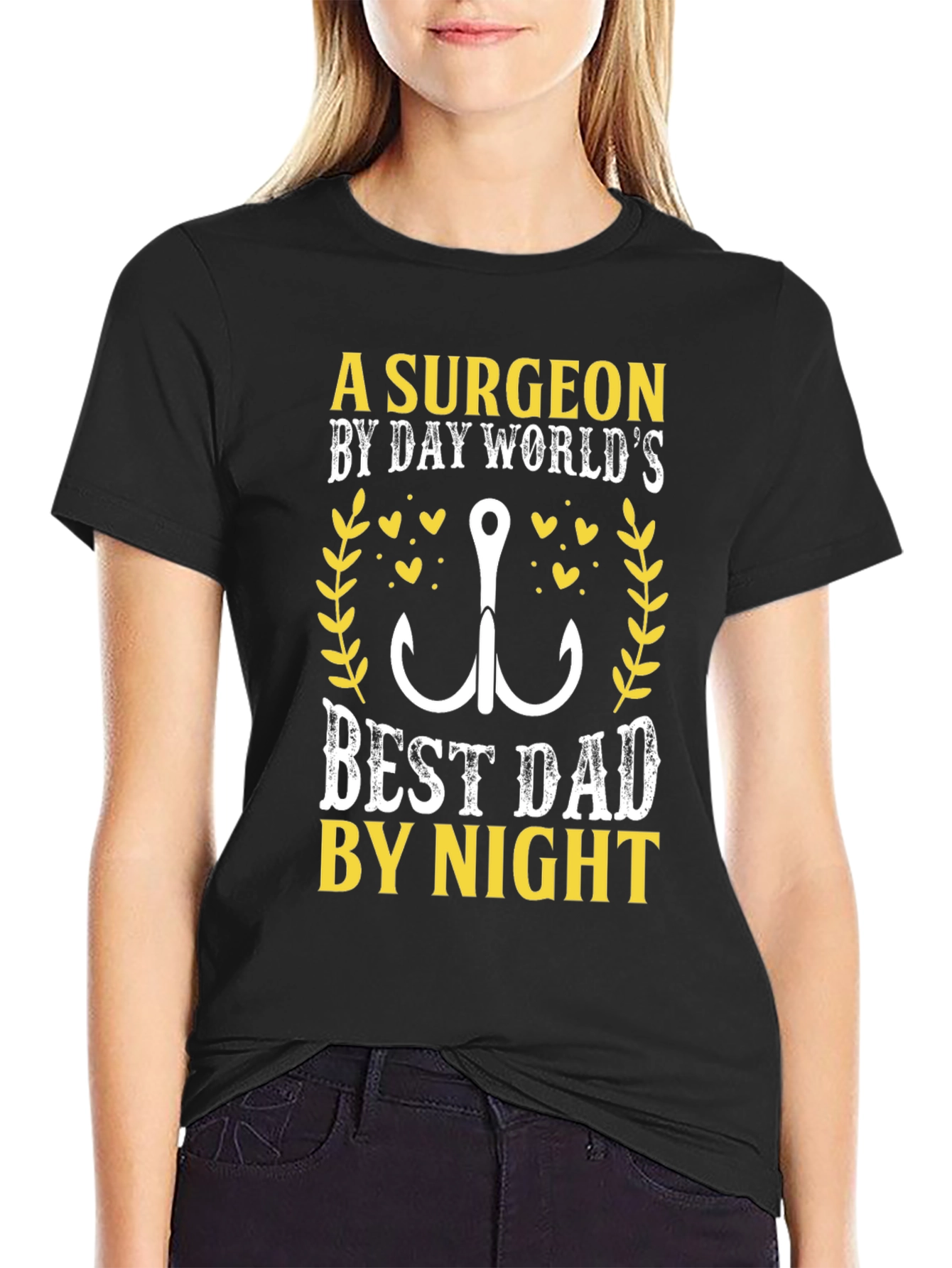 Surgeon Dad T-Shirt - Fishing Hook Graphic Novelty Tee