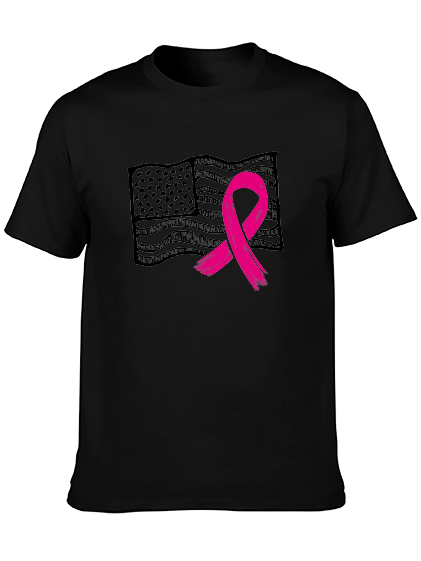 Breast Cancer Awareness Flag Tee