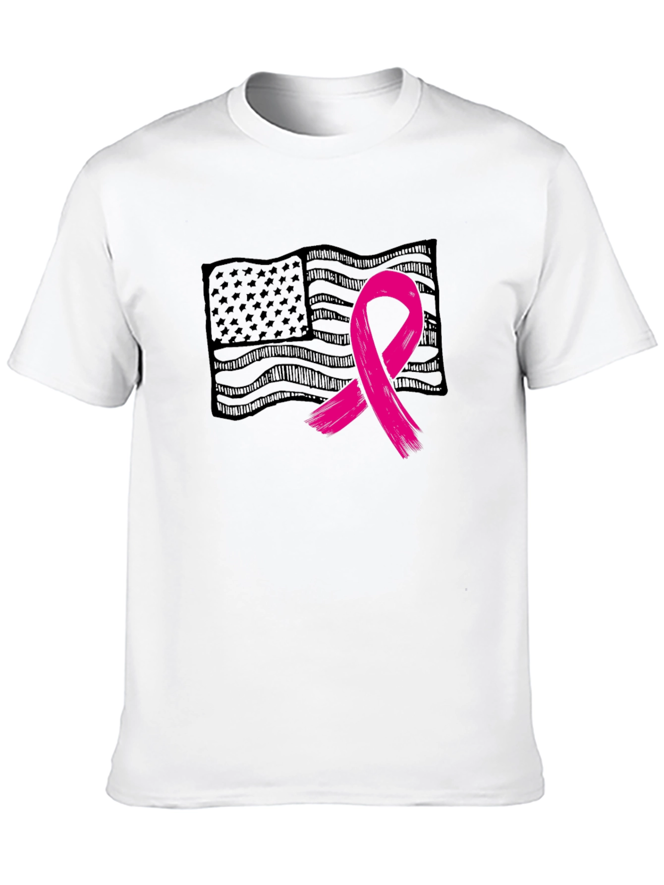 Breast Cancer Awareness Flag Tee
