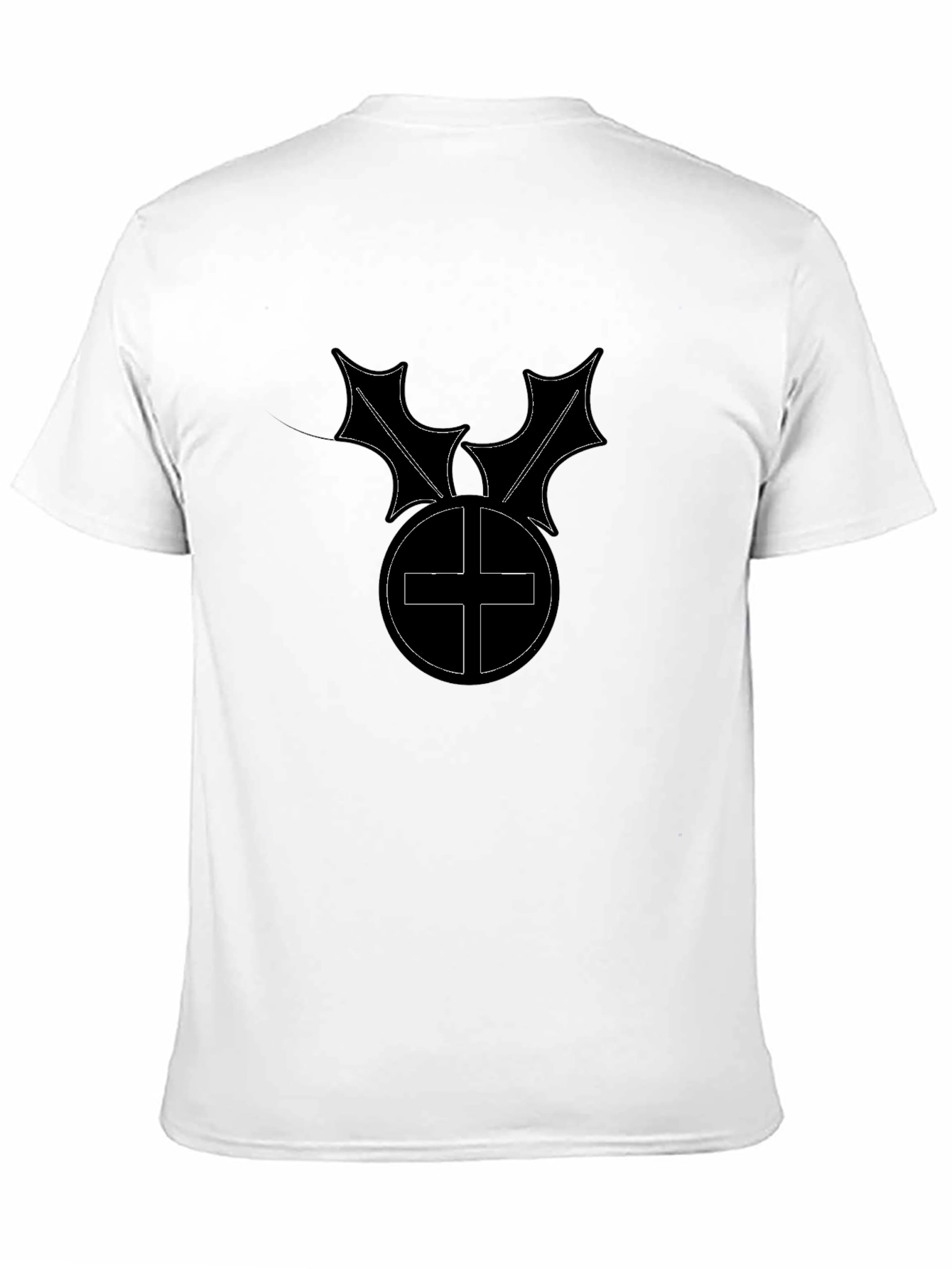 Graphic Black T-Shirt - Holly Cross Design