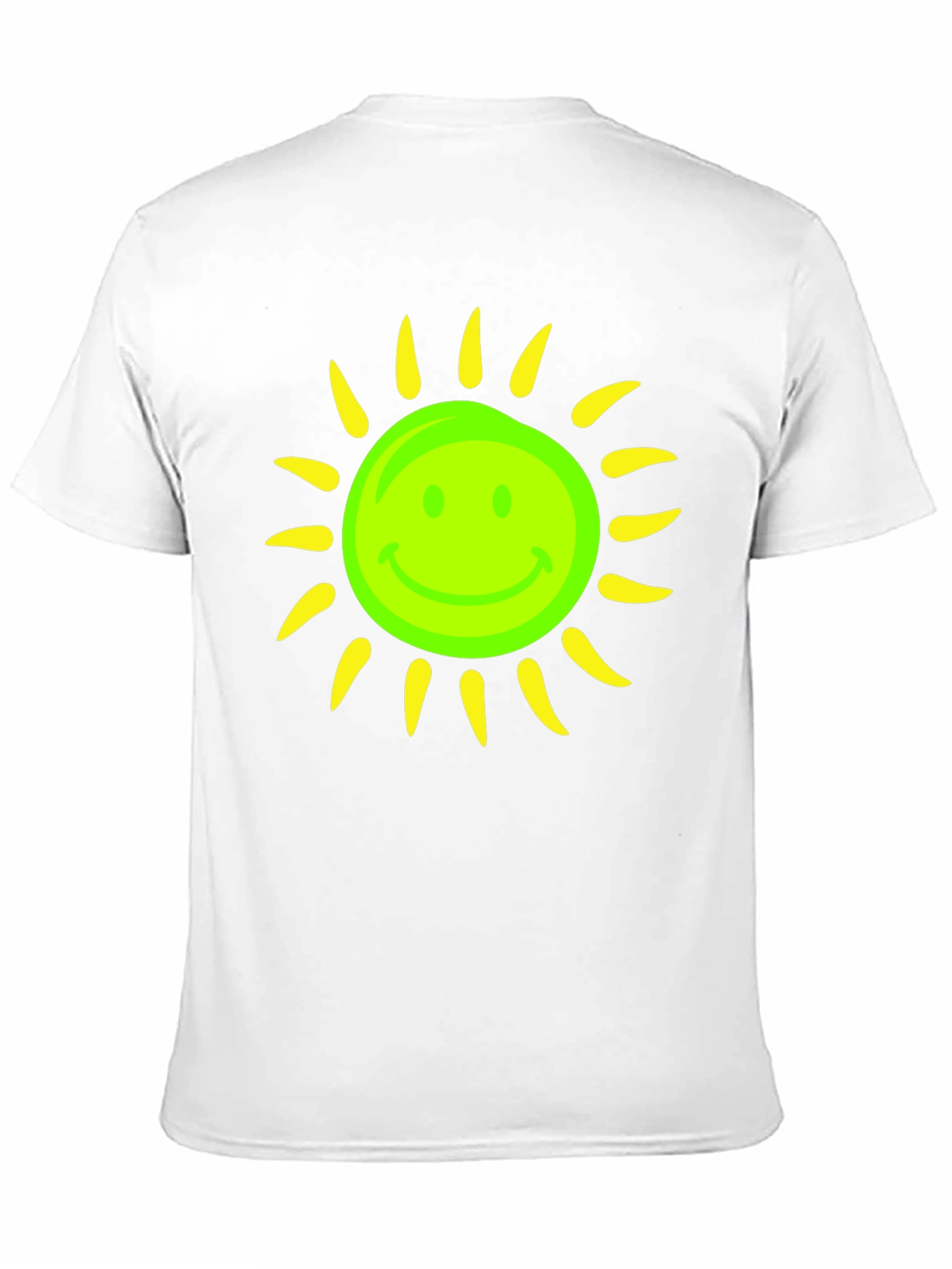 Smiley Sun Graphic Tee - Black Casual T-Shirt