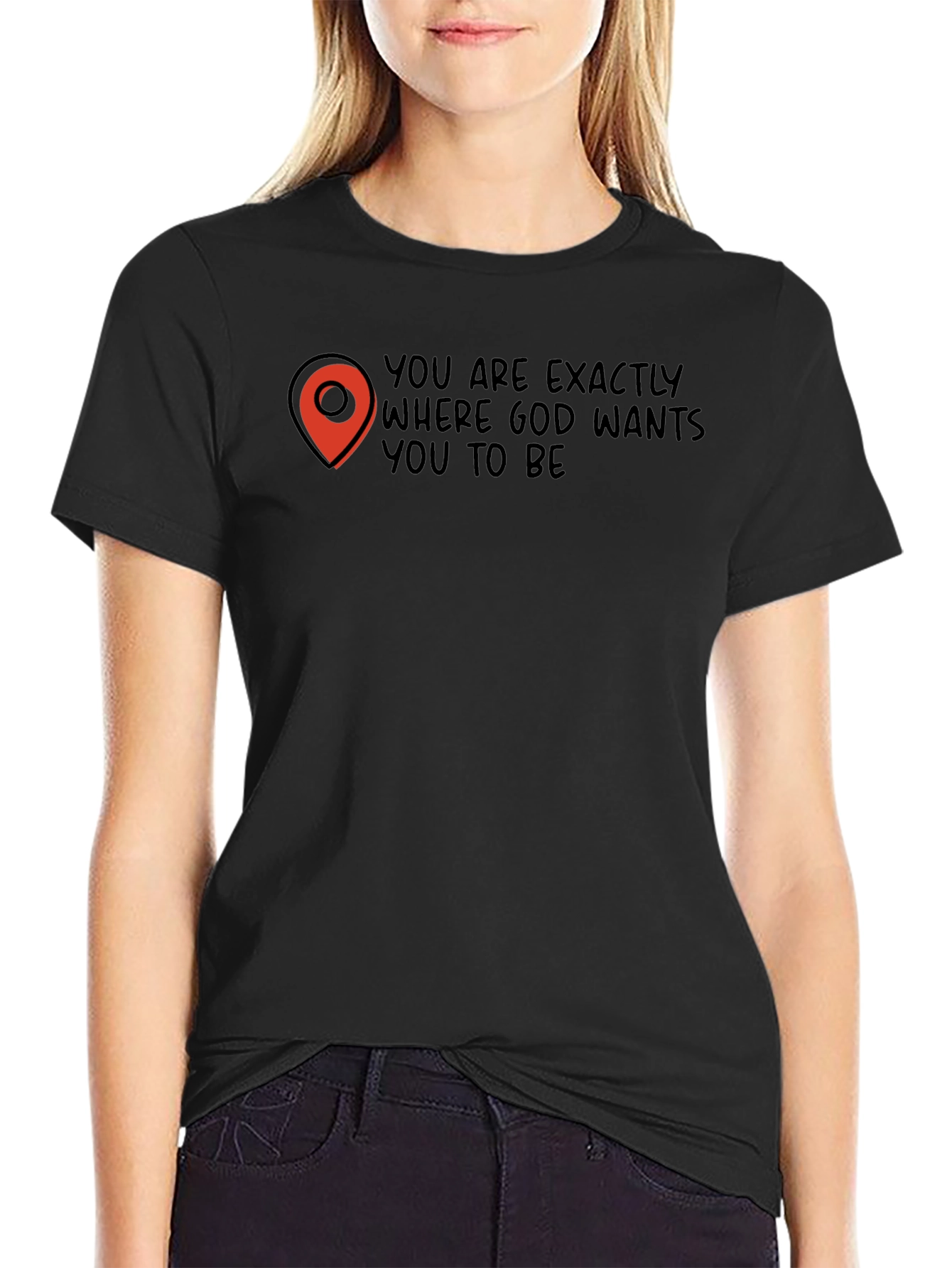 God Wants You To Be Black Tee