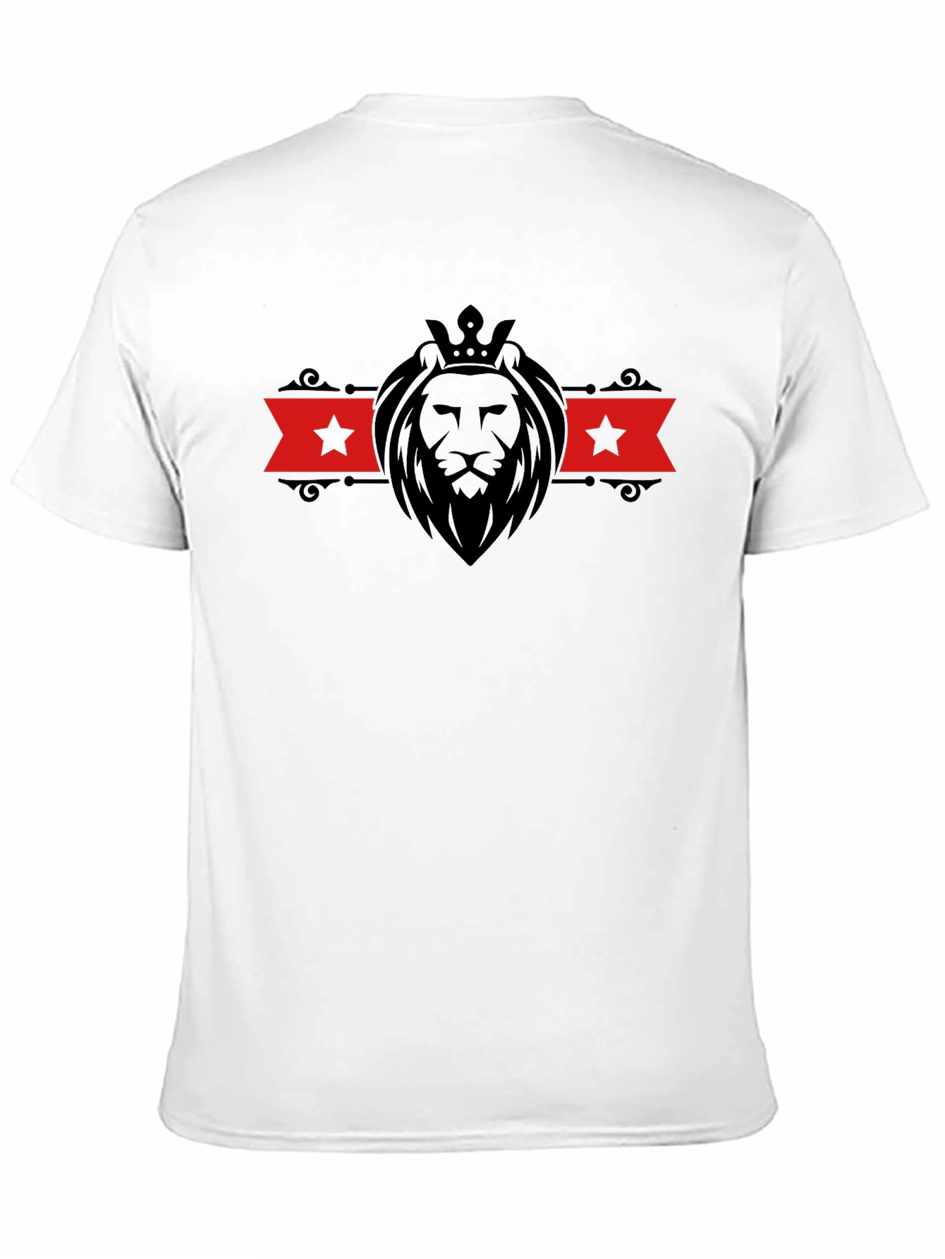 Lion Crown Graphic Tee - Stylish Mens Black T-Shirt