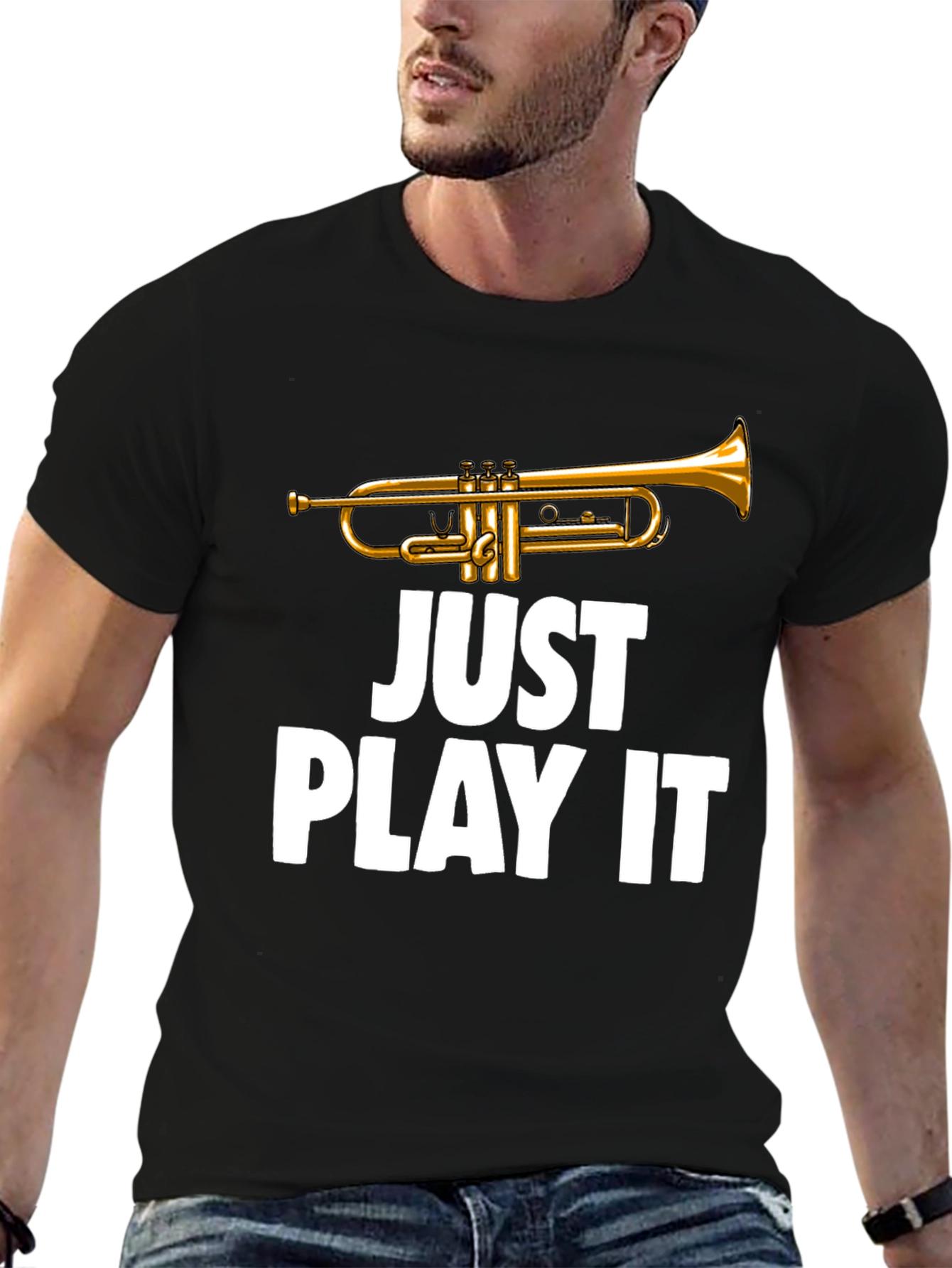 Just Play It Trumpet T-Shirt - Musician Gift
