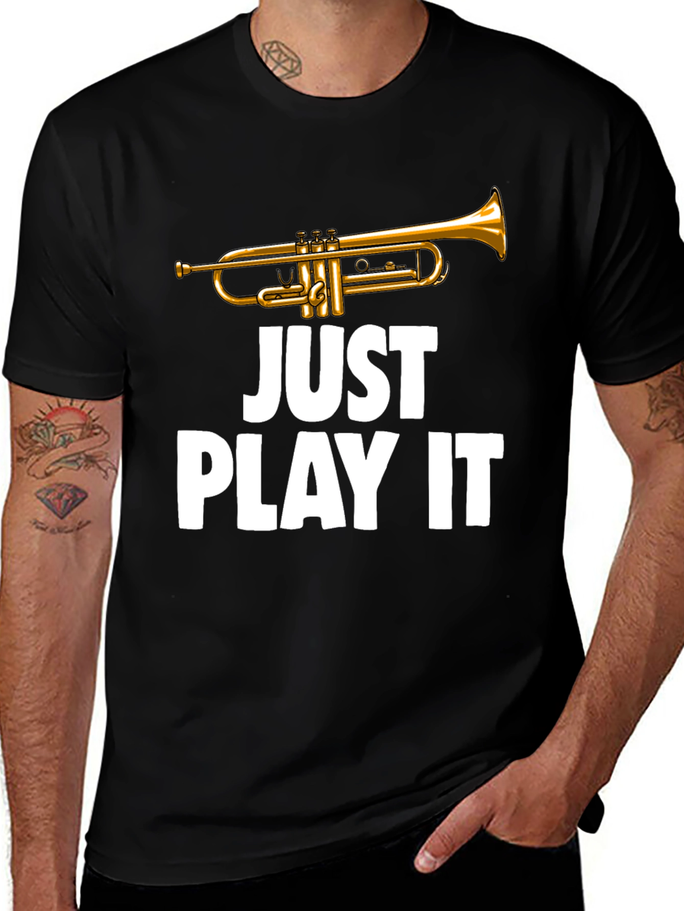 Just Play It Trumpet T-Shirt - Musician Gift