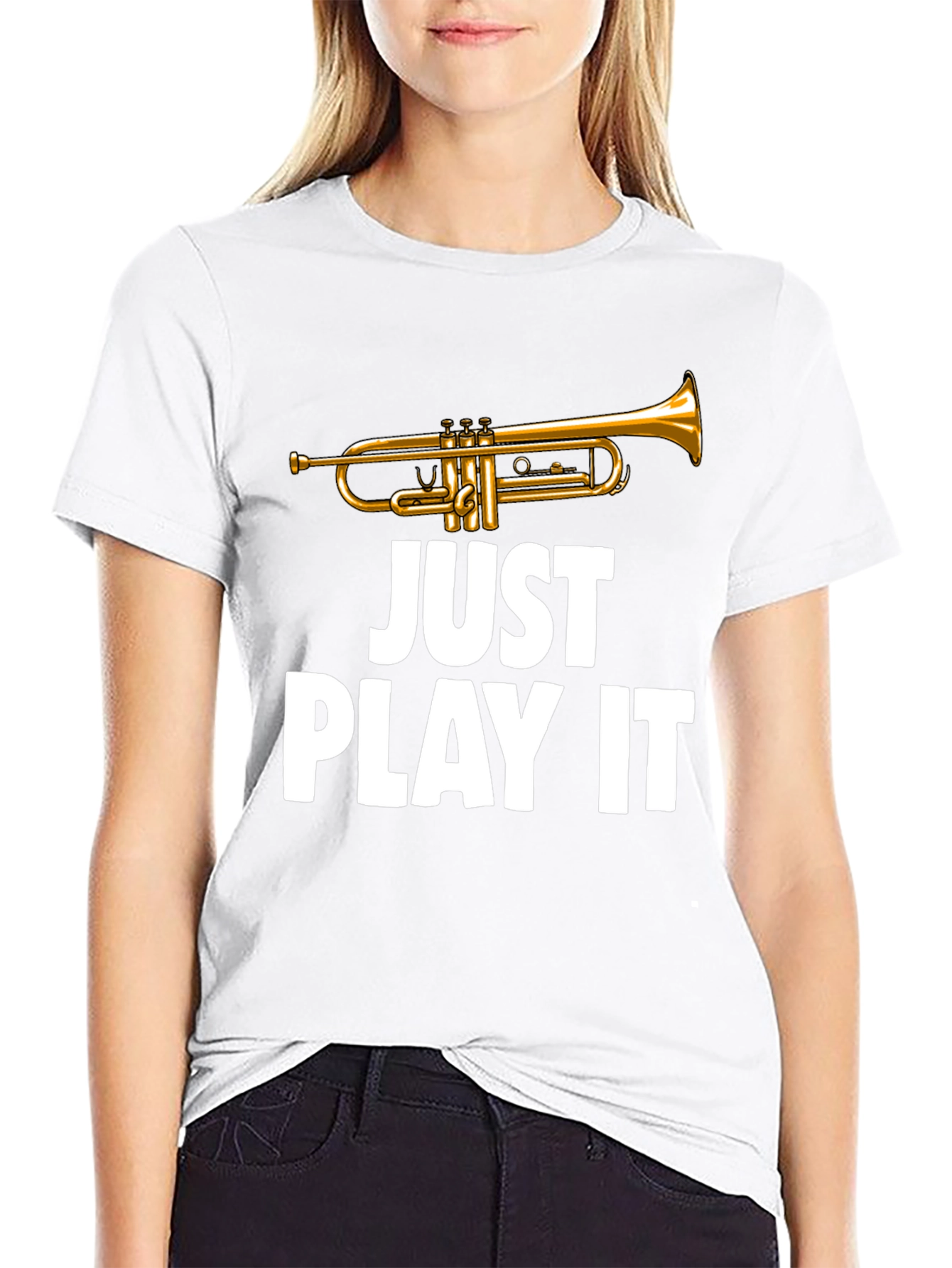 Just Play It Trumpet T-Shirt - Musician Gift