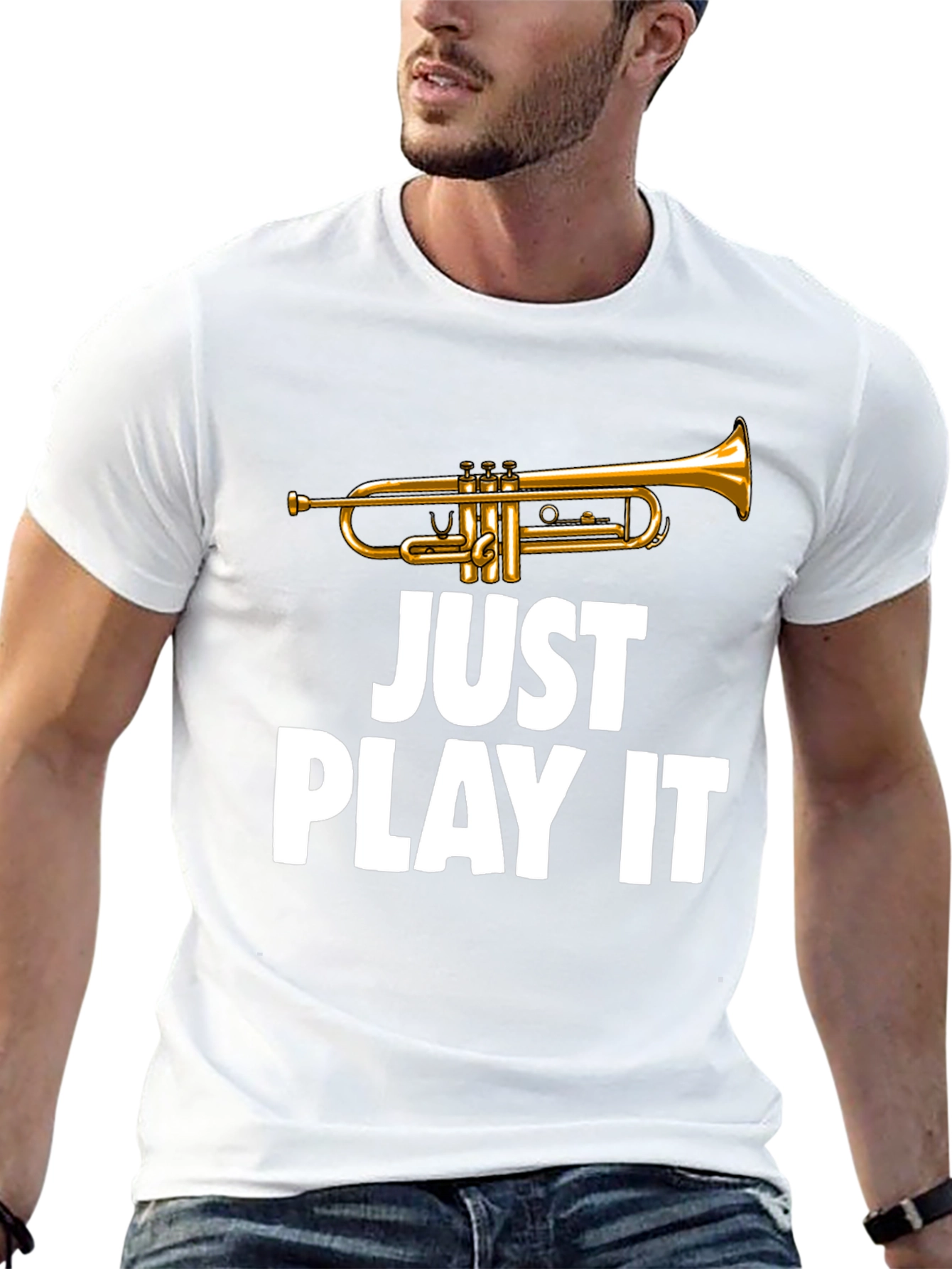 Just Play It Trumpet T-Shirt - Musician Gift