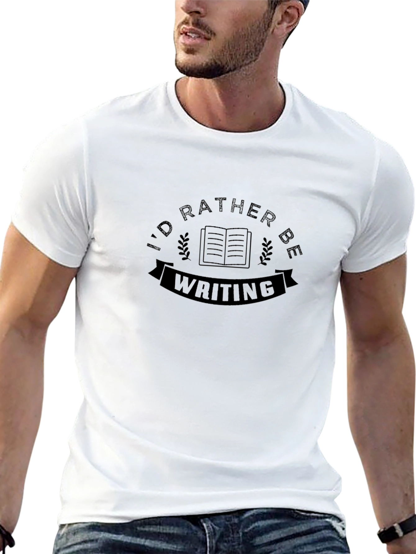 Id Rather Be Writing Black T-Shirt